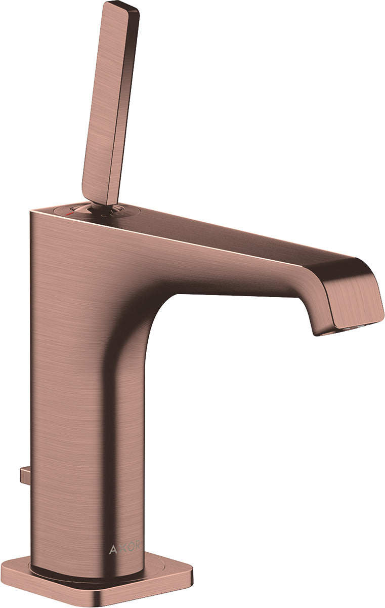 AXOR Citterio E Single lever basin mixer 130 with pin handle and pop-up waste