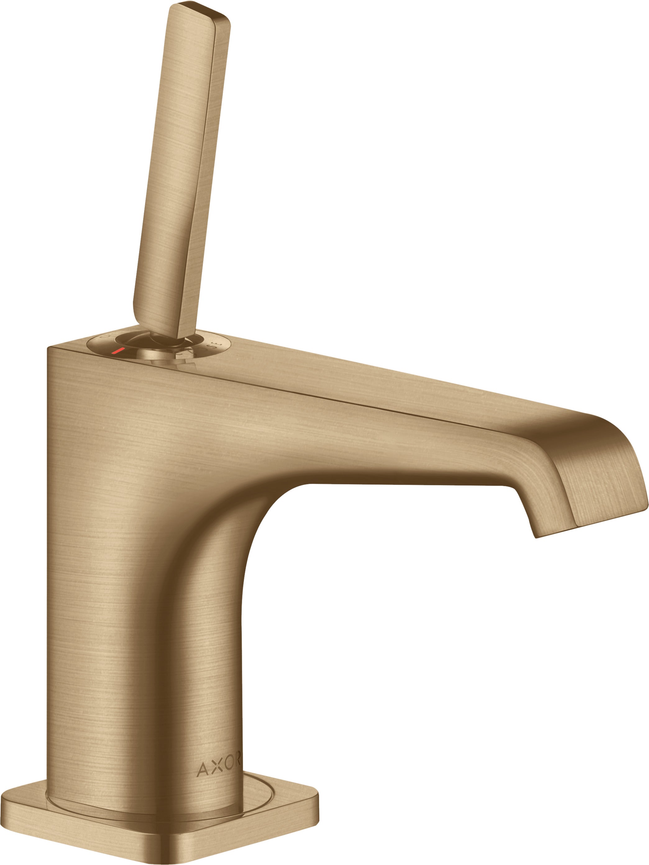 AXOR Citterio E Single lever basin mixer 90 with pin handle for hand wash basins with waste