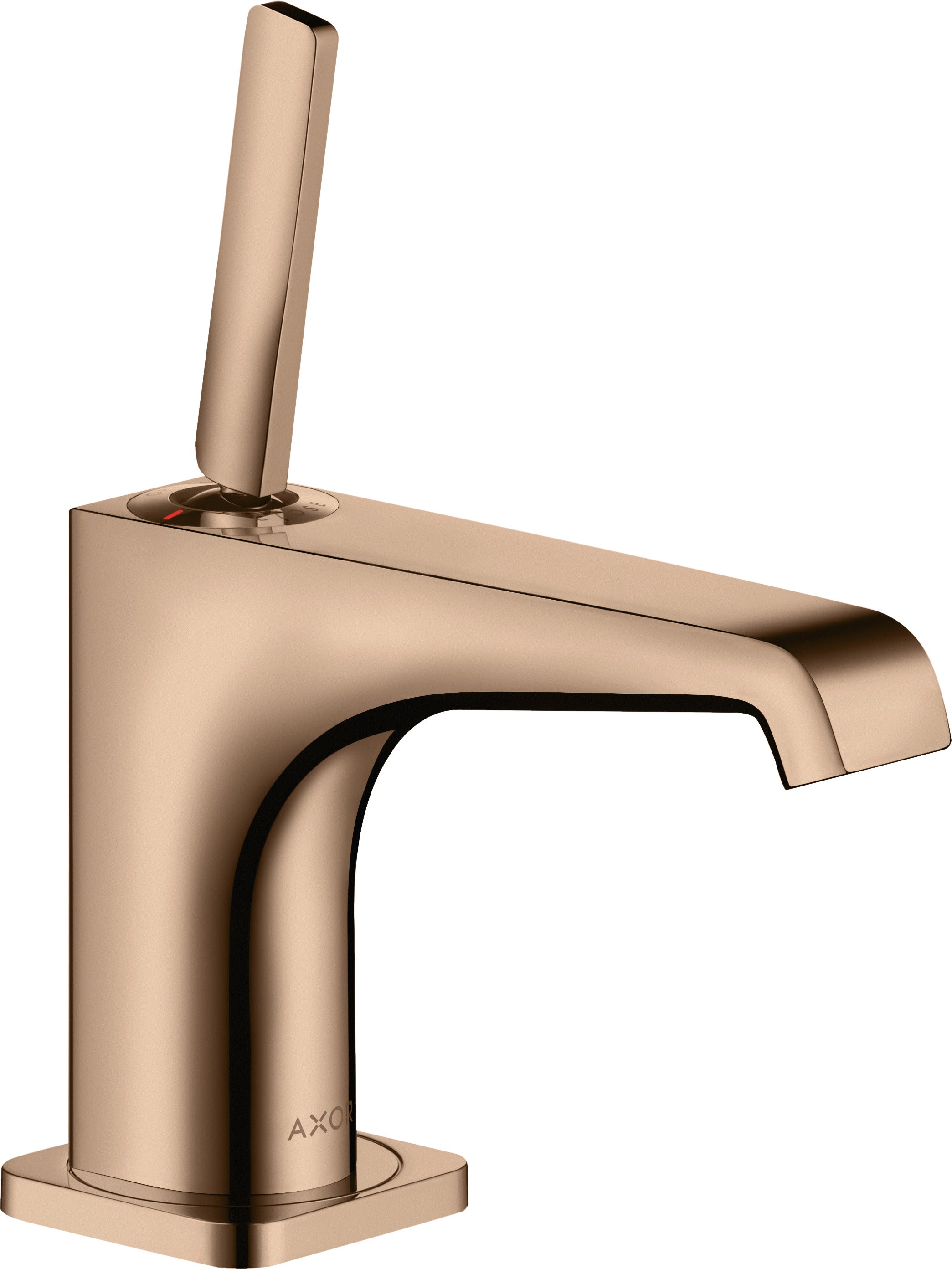 AXOR Citterio E Single lever basin mixer 90 with pin handle for hand wash basins with waste