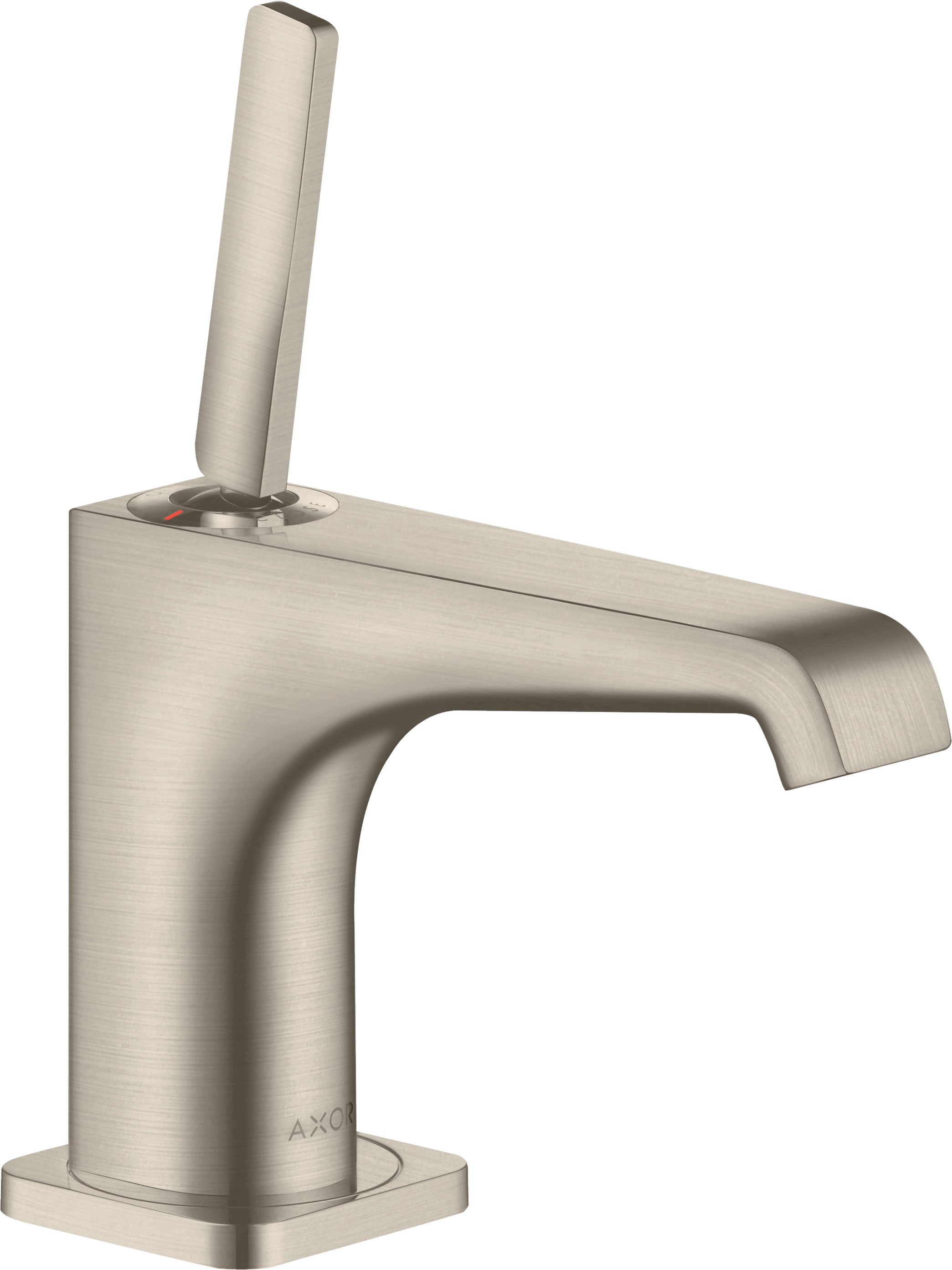 AXOR Citterio E Single lever basin mixer 90 with pin handle for hand wash basins with waste