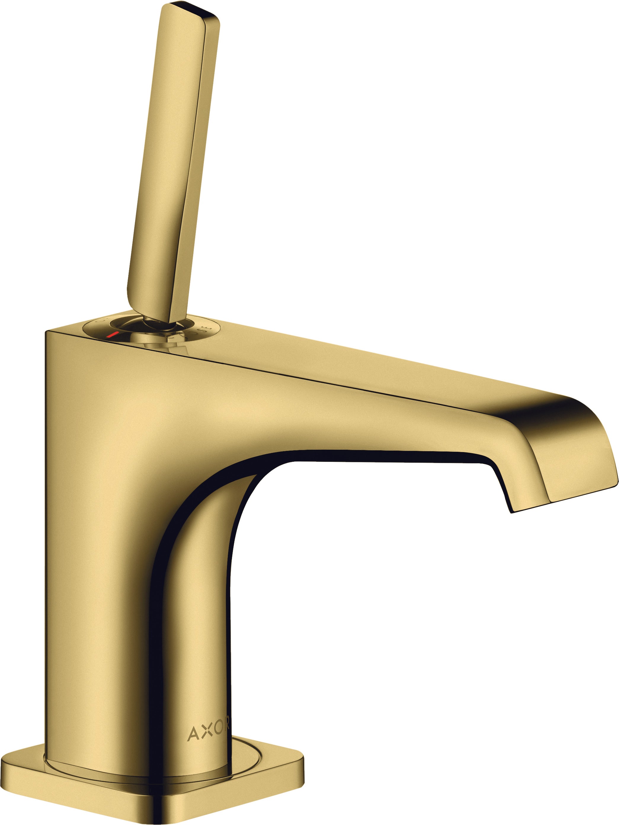 AXOR Citterio E Single lever basin mixer 90 with pin handle for hand wash basins with waste