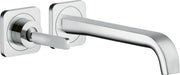 AXOR Citterio E Single lever basin mixer wall-mounted with pin handle, spout 221 mm and escutcheons