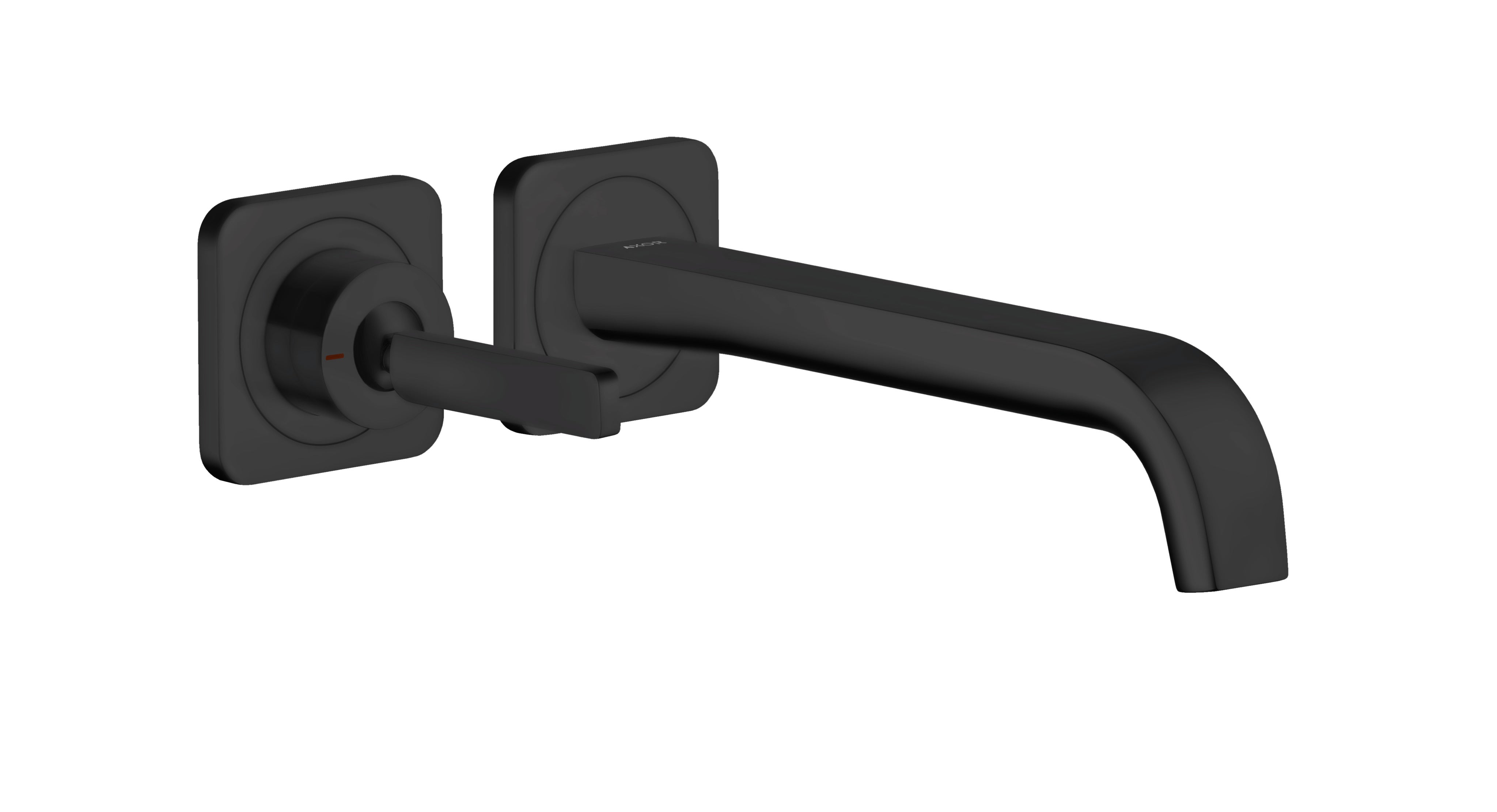 AXOR Citterio E Single lever basin mixer wall-mounted with pin handle, spout 221 mm and escutcheons