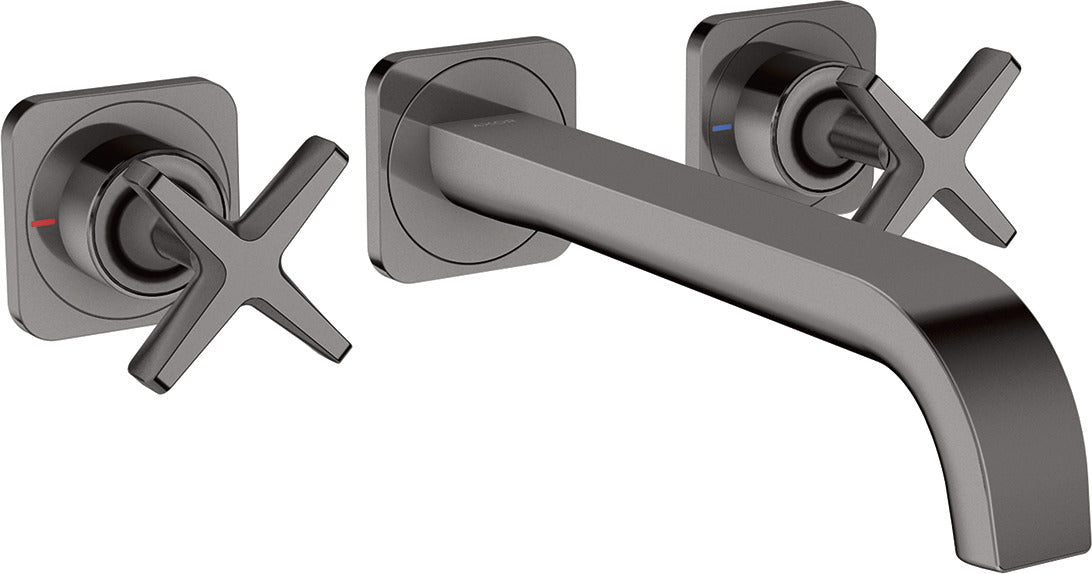 AXOR Citterio E 3-hole basin mixer for concealed installation wall-mounted with spout 220 mm and escutcheons