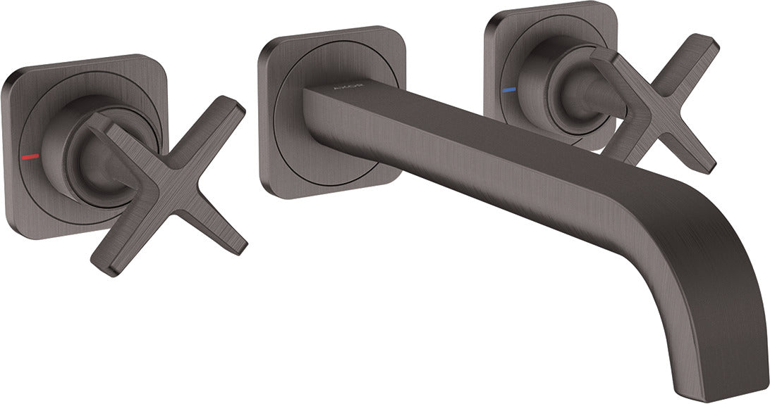 AXOR Citterio E 3-hole basin mixer for concealed installation wall-mounted with spout 220 mm and escutcheons
