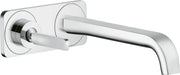 AXOR Citterio E Single lever basin mixer wall-mounted with pin handle, spout 221 mm and plate