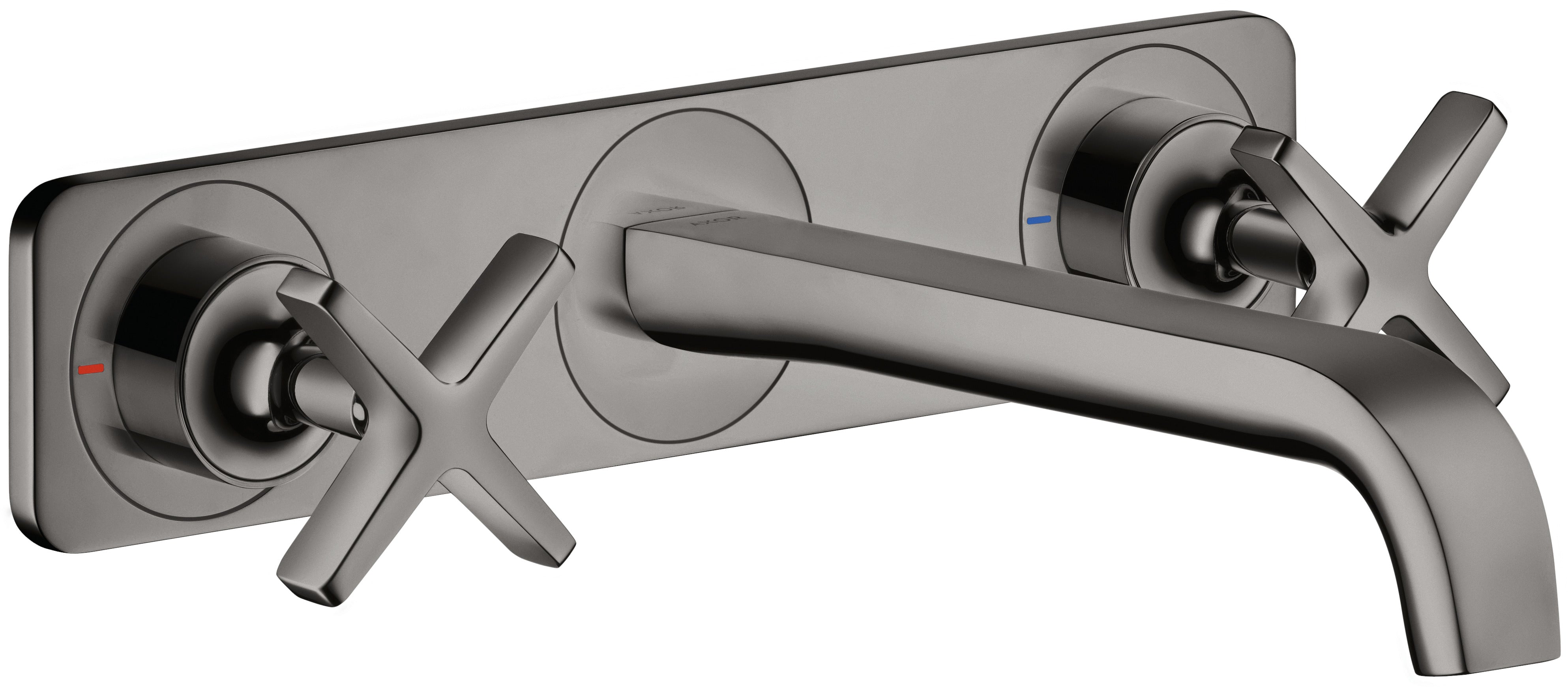 AXOR Citterio E 3-hole basin mixer for concealed installation wall-mounted with spout 220 mm and plate