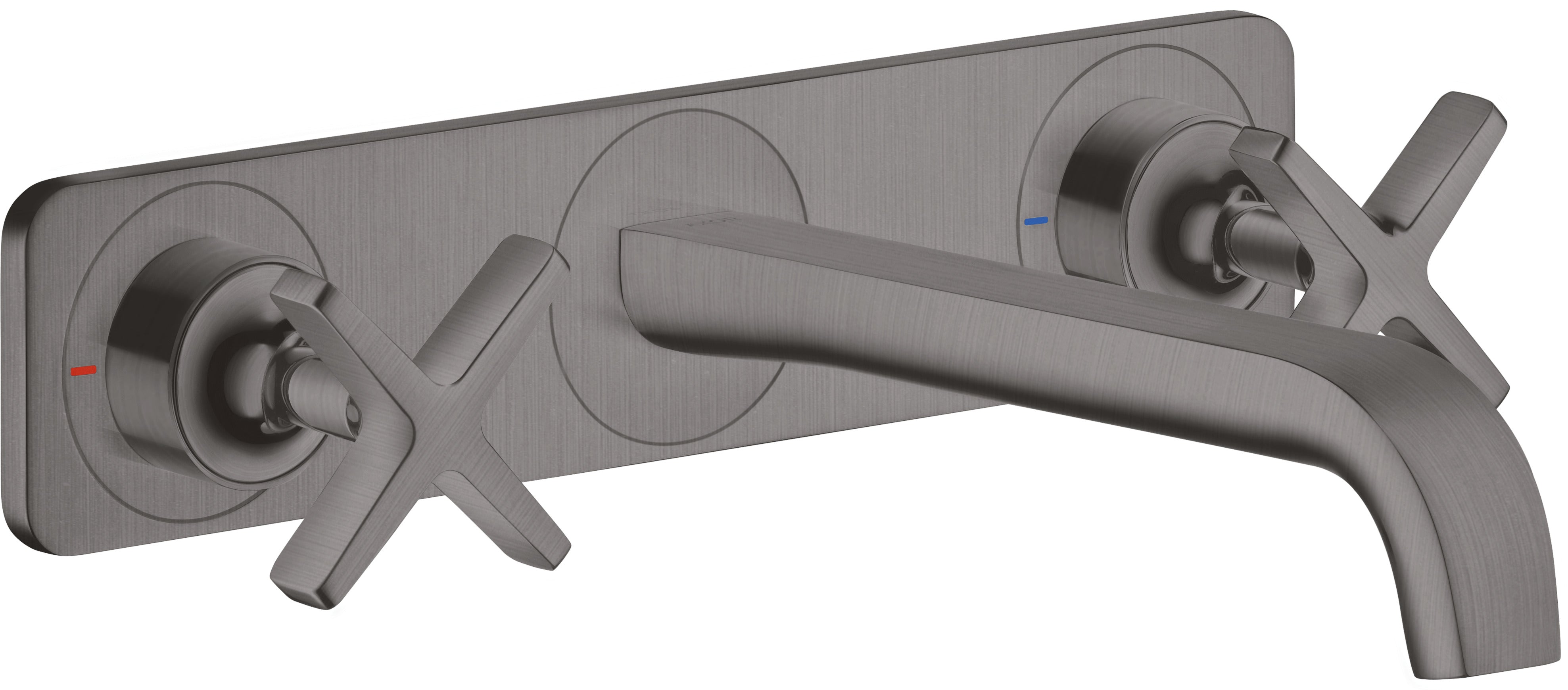 AXOR Citterio E 3-hole basin mixer for concealed installation wall-mounted with spout 220 mm and plate