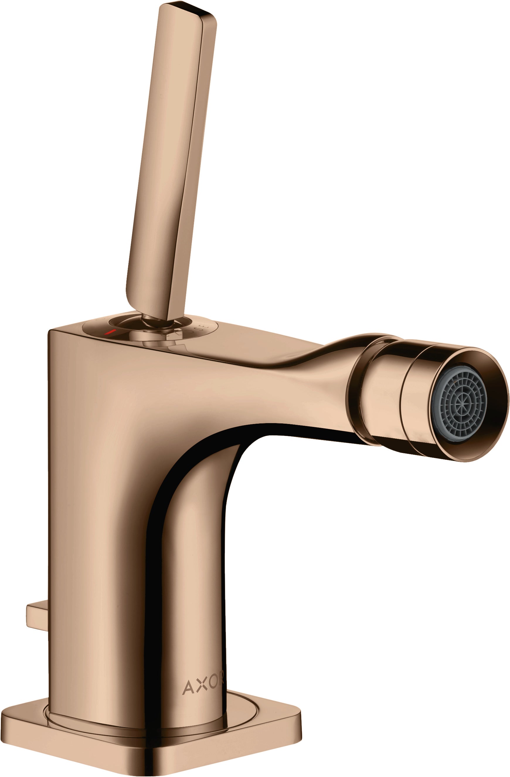 AXOR Citterio E Single lever bidet mixer with pin handle and pop-up waste