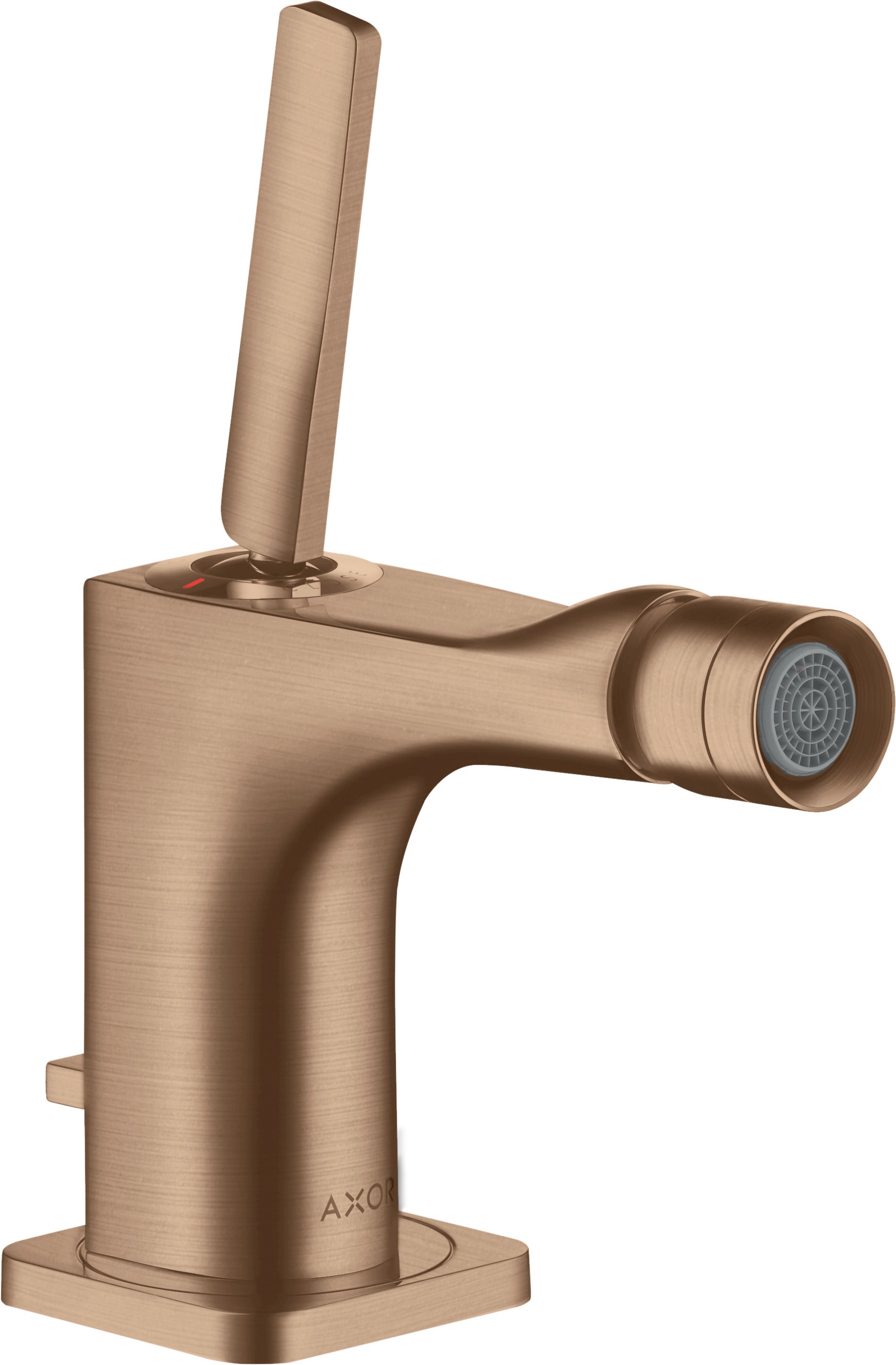 AXOR Citterio E Single lever bidet mixer with pin handle and pop-up waste