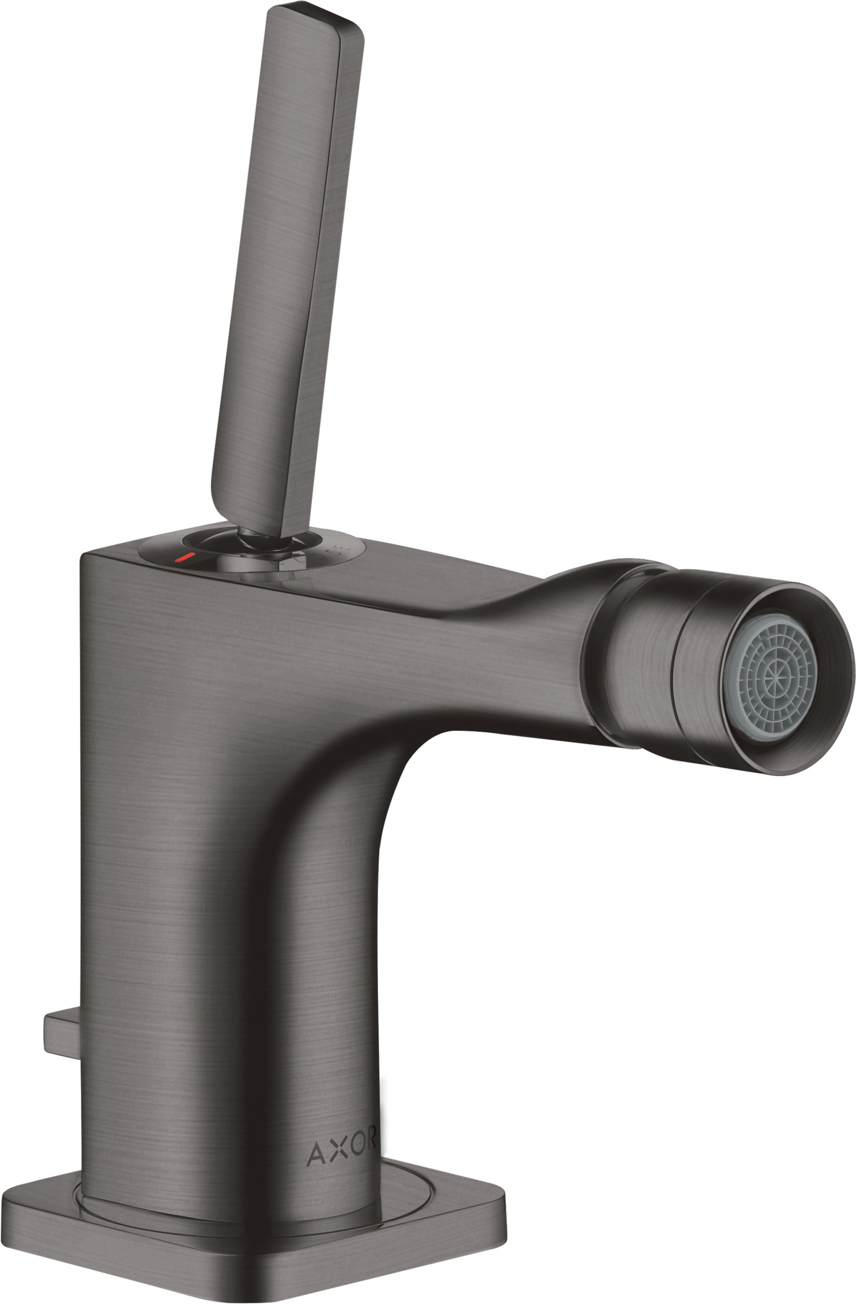 AXOR Citterio E Single lever bidet mixer with pin handle and pop-up waste