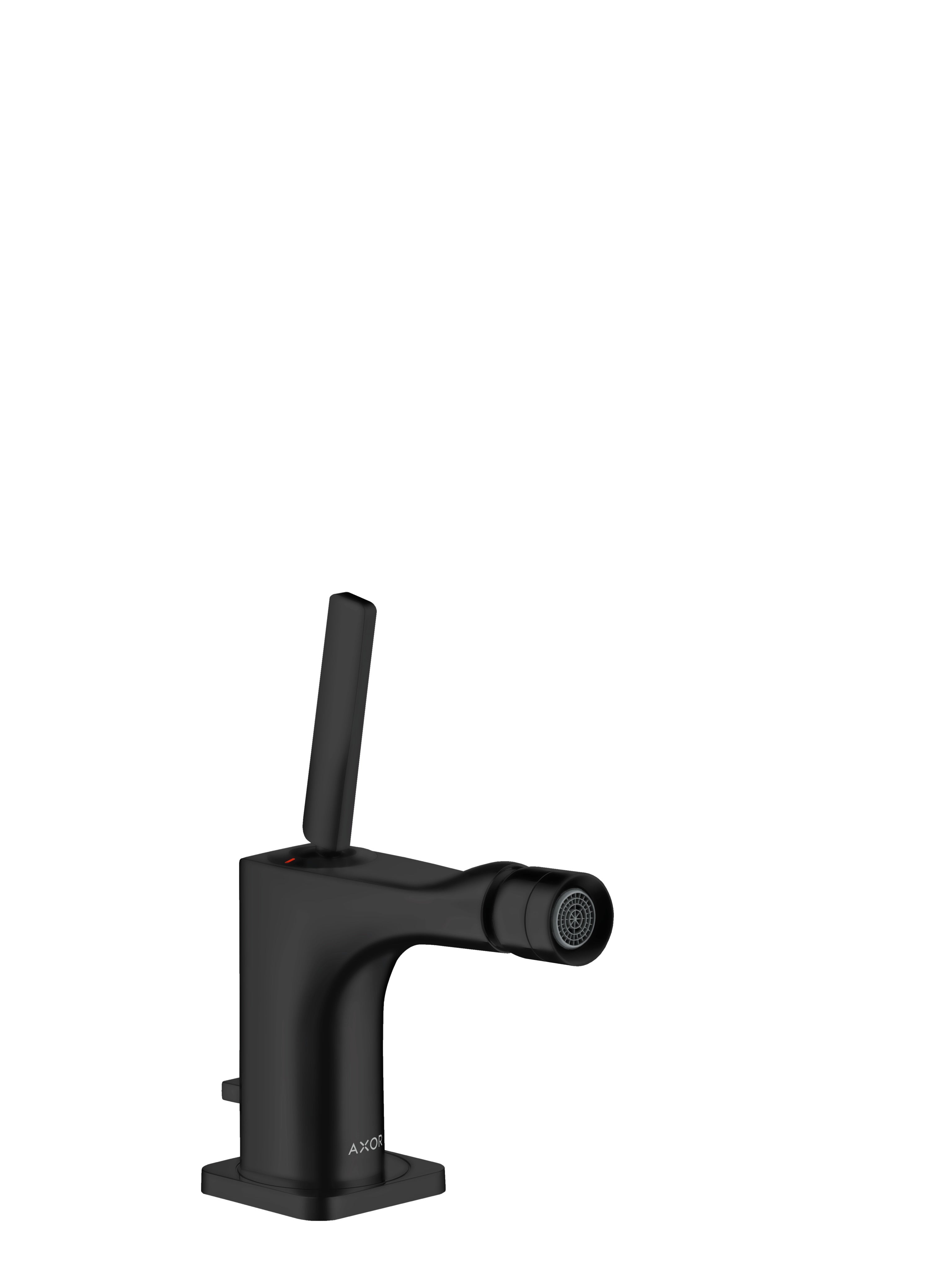 AXOR Citterio E Single lever bidet mixer with pin handle and pop-up waste