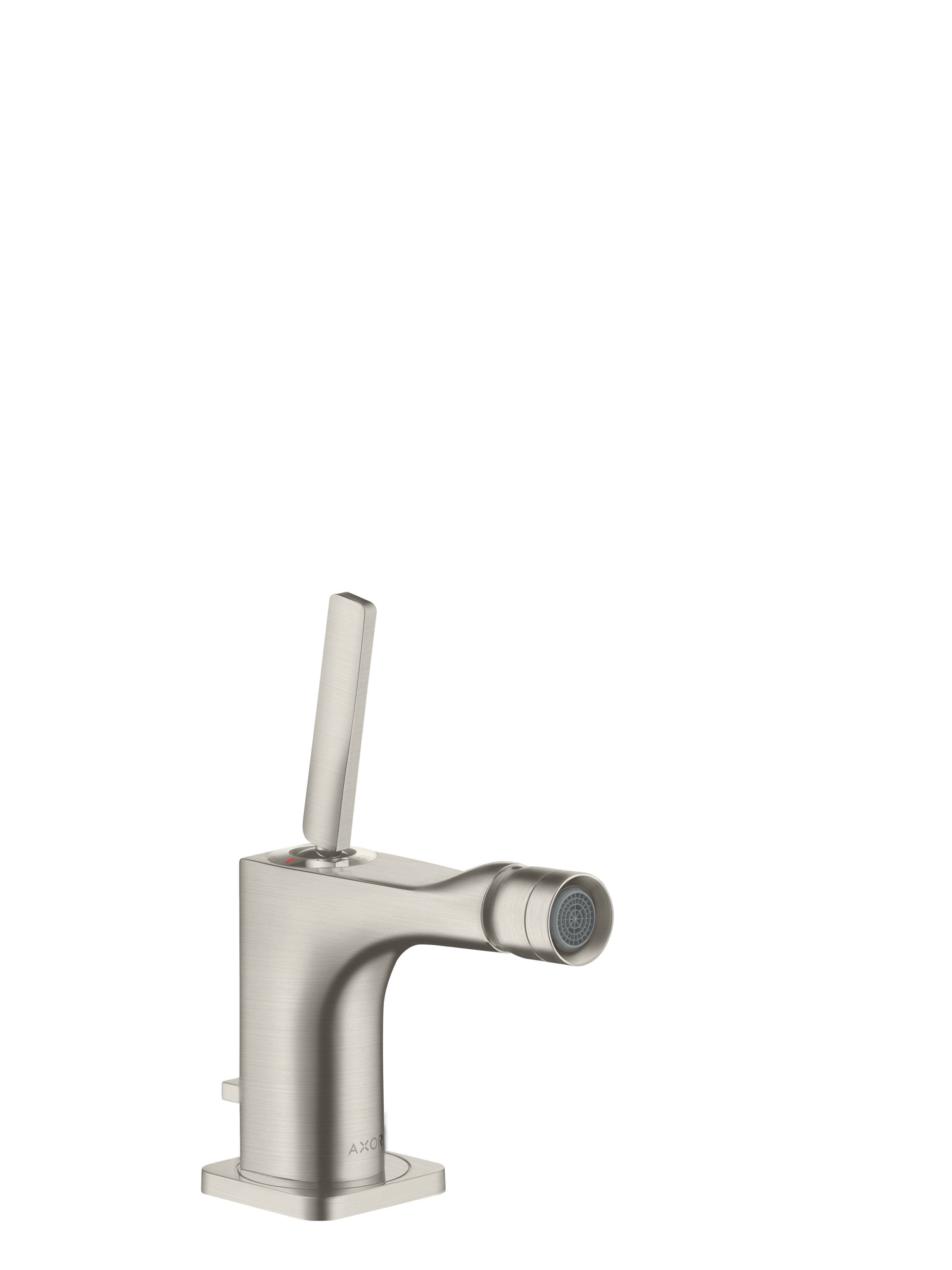 AXOR Citterio E Single lever bidet mixer with pin handle and pop-up waste