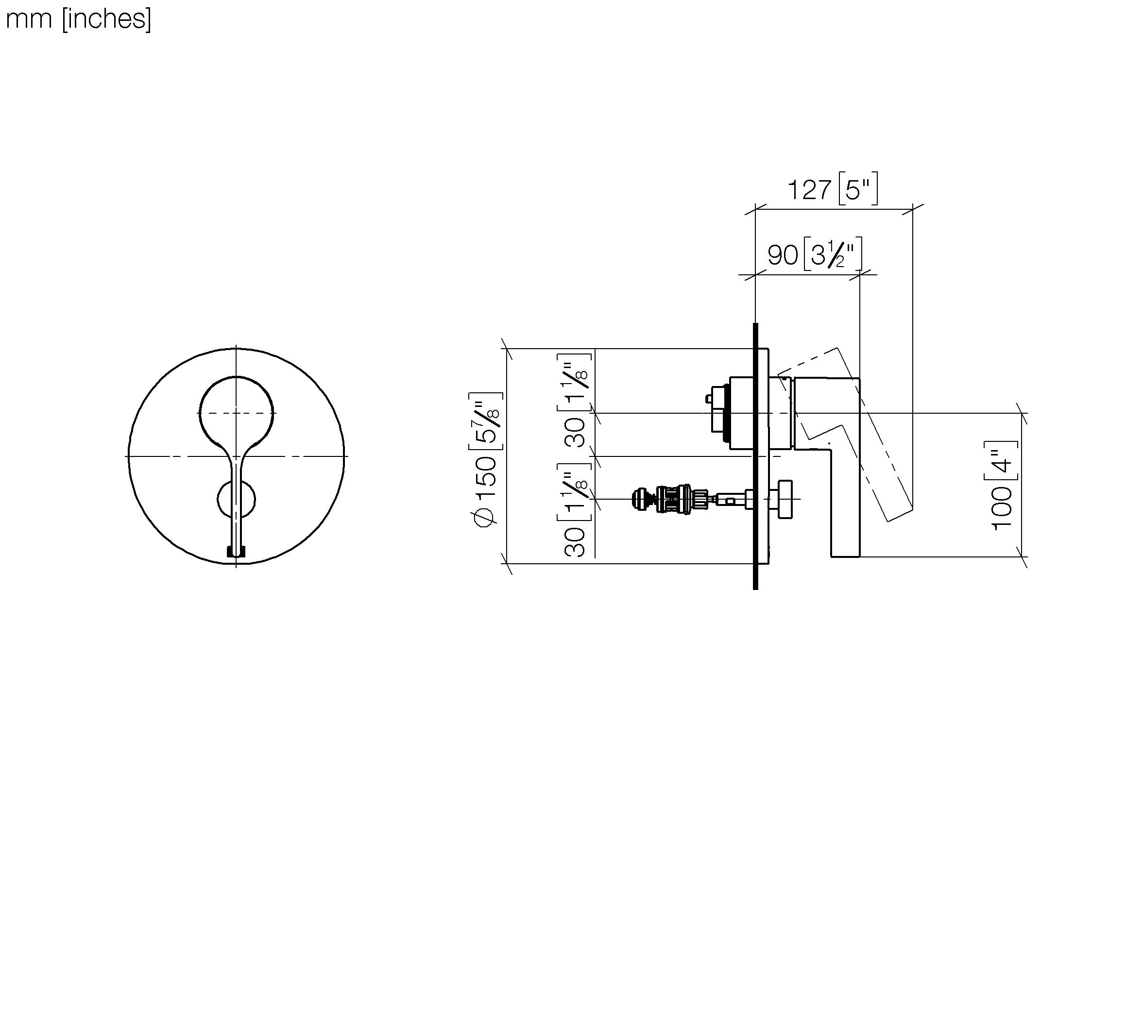 Vaia Concealed Single Lever Mixer With Diverter Chrome