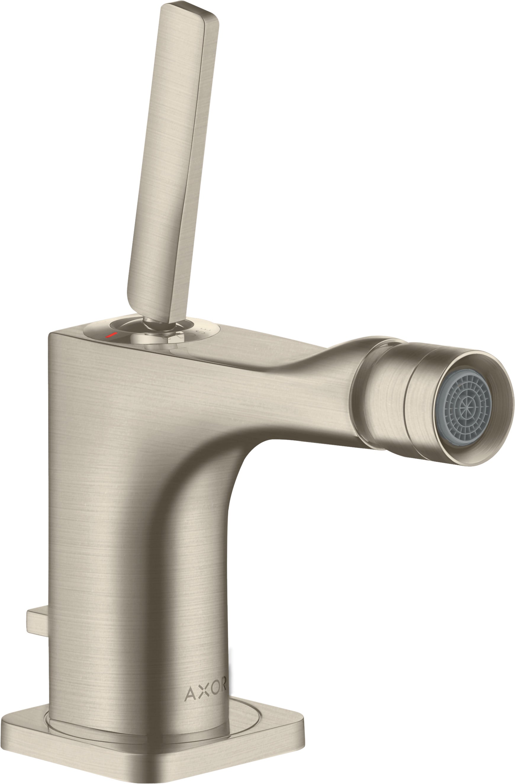 AXOR Citterio E Single lever bidet mixer with pin handle and pop-up waste