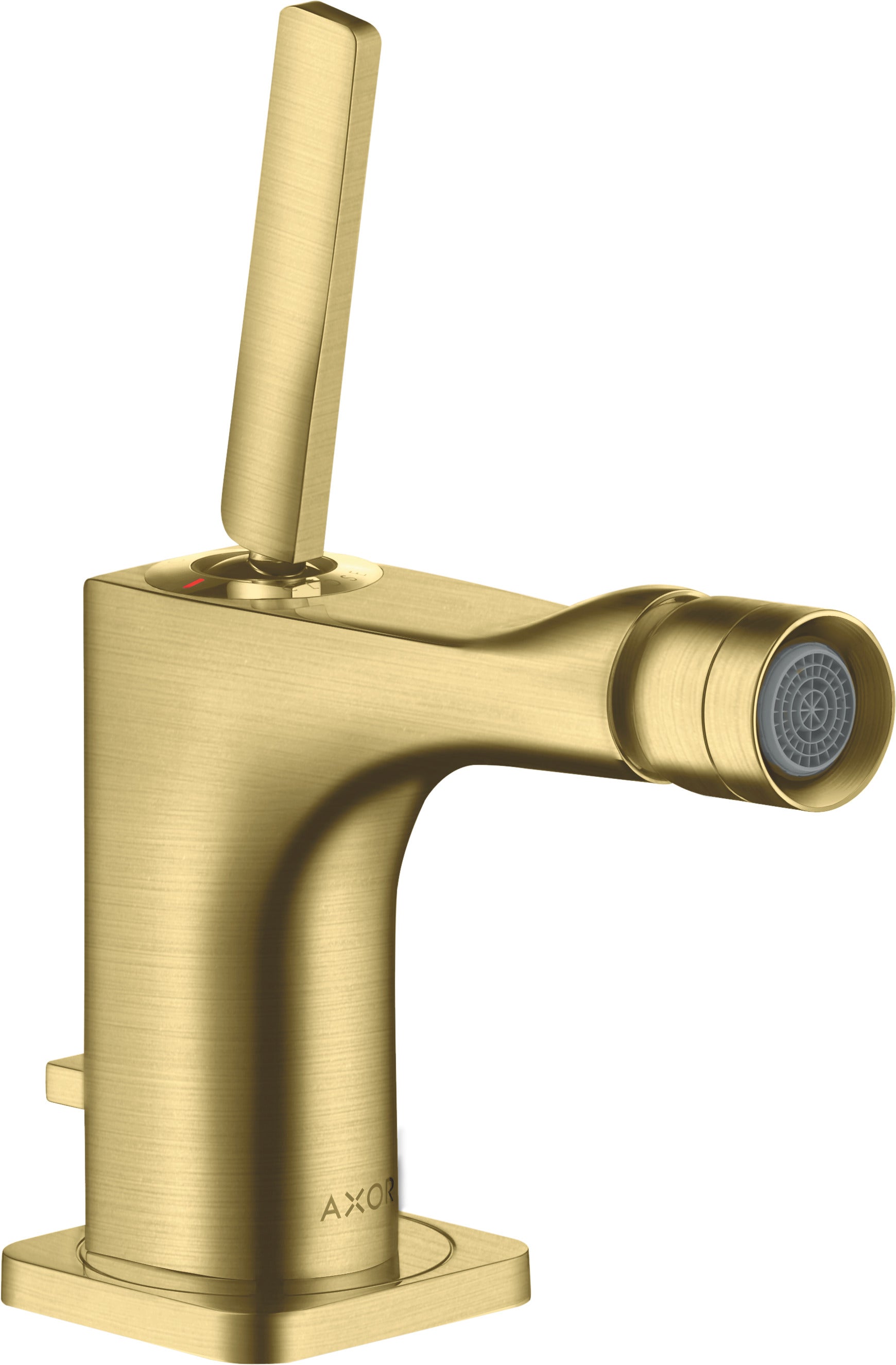 AXOR Citterio E Single lever bidet mixer with pin handle and pop-up waste