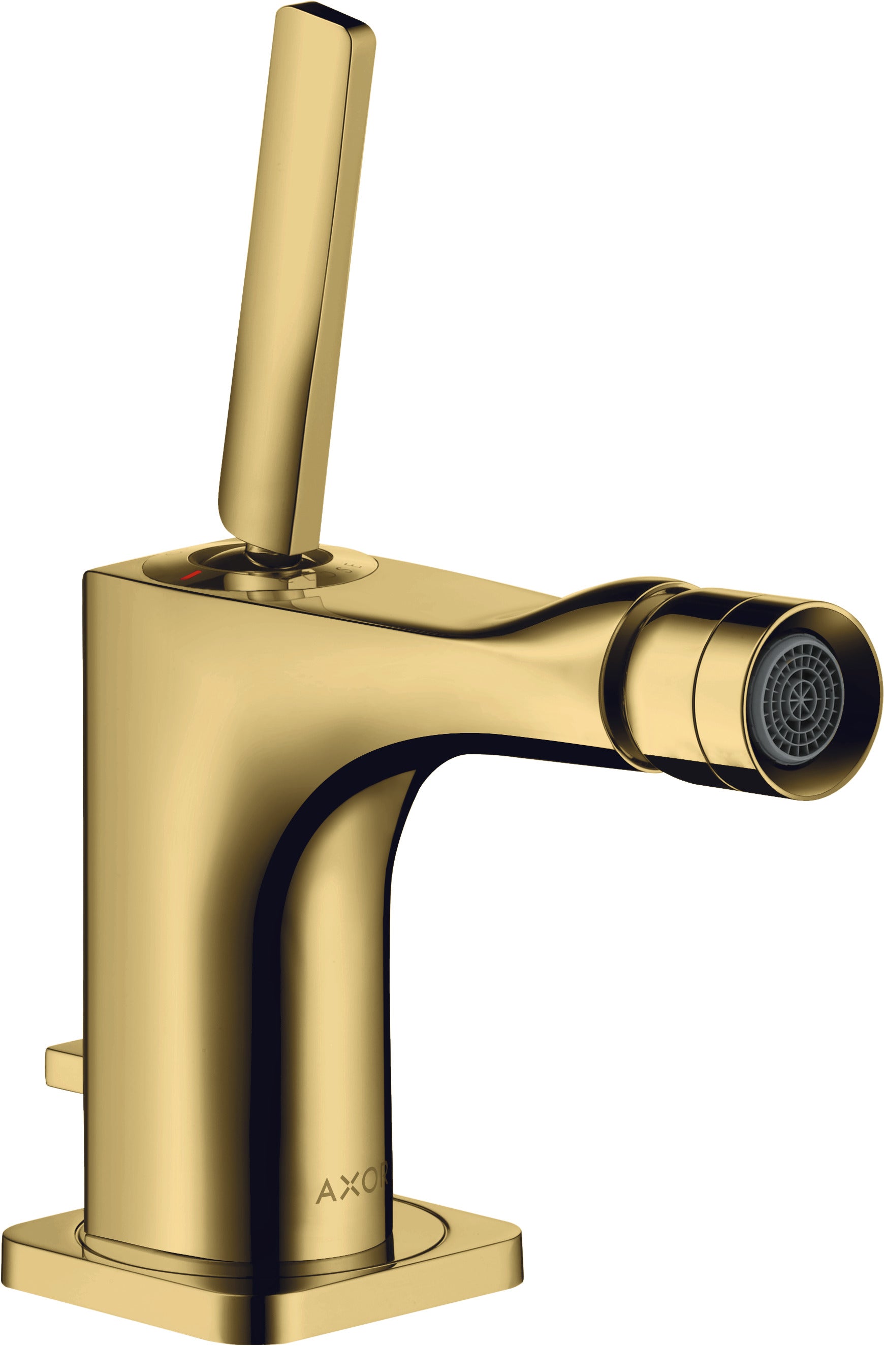 AXOR Citterio E Single lever bidet mixer with pin handle and pop-up waste