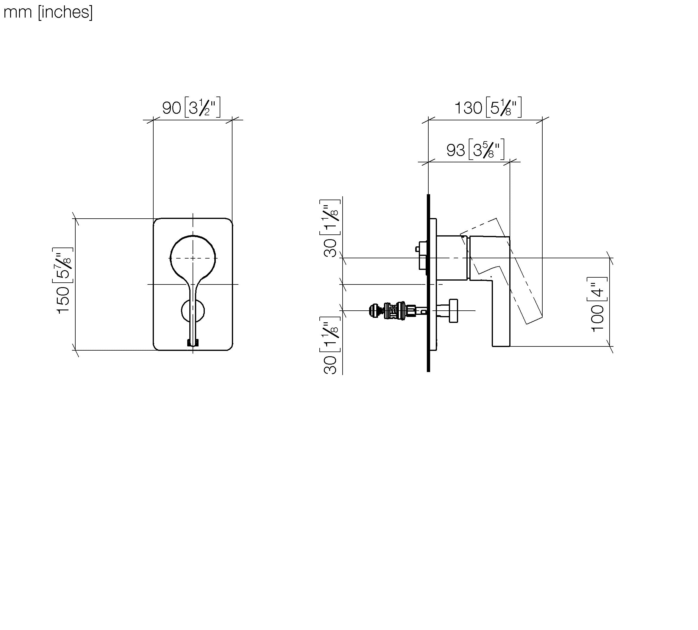 Lulu Concealed Single Lever Mixer With Diverter Chrome