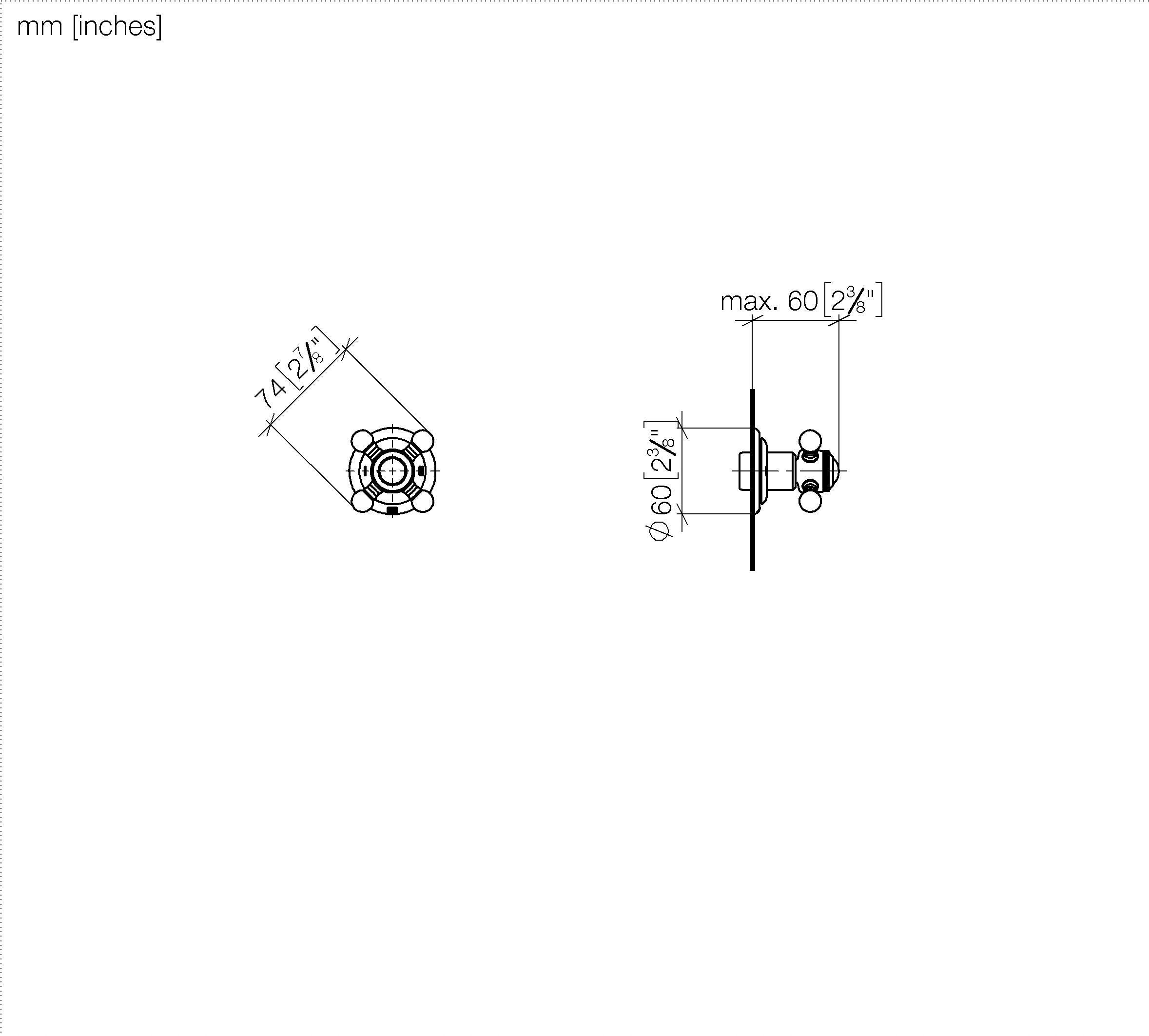 Madison Concealed Two Way Diverter Chrome