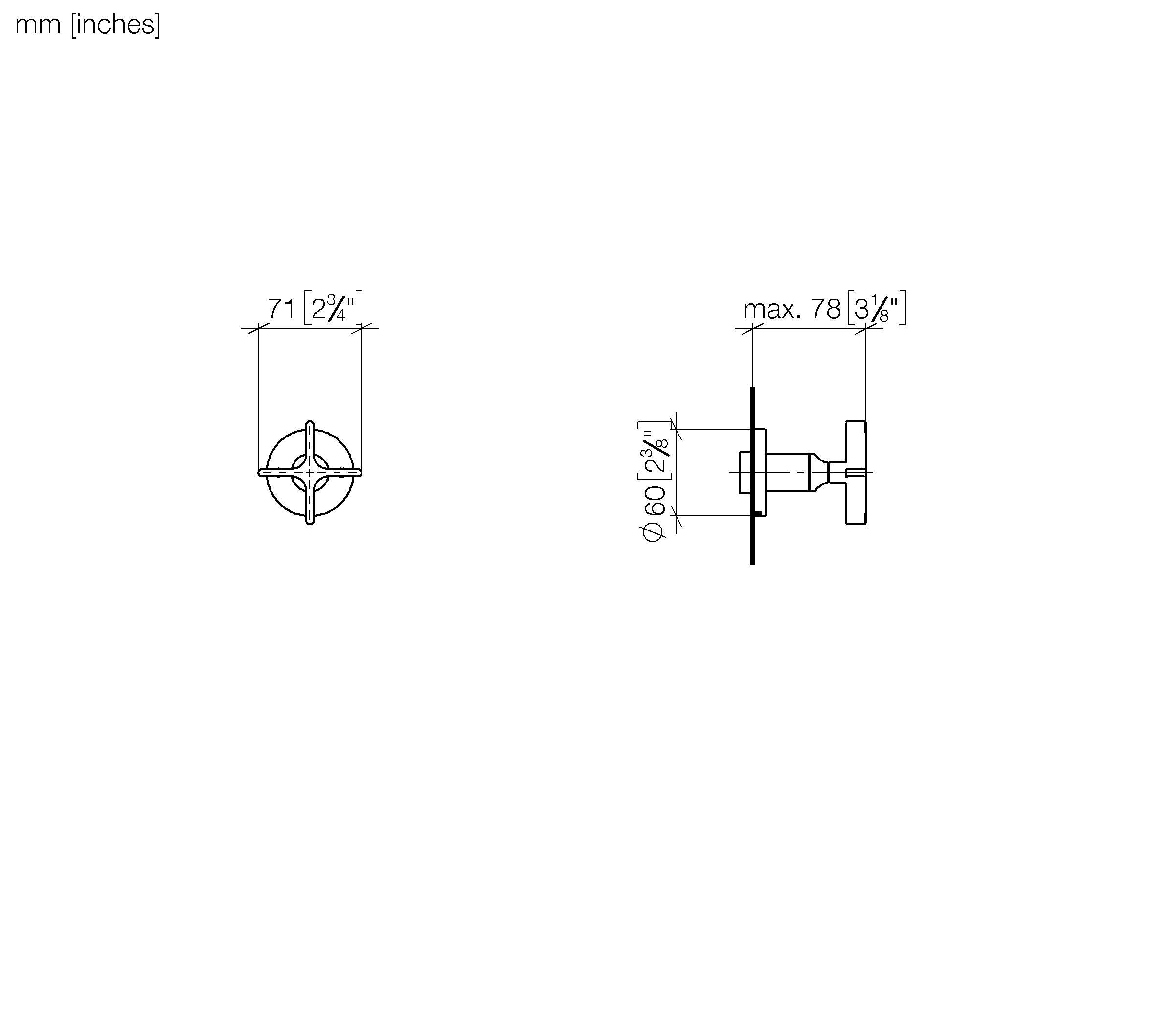 Vaia Concealed Two Way Diverter Chrome