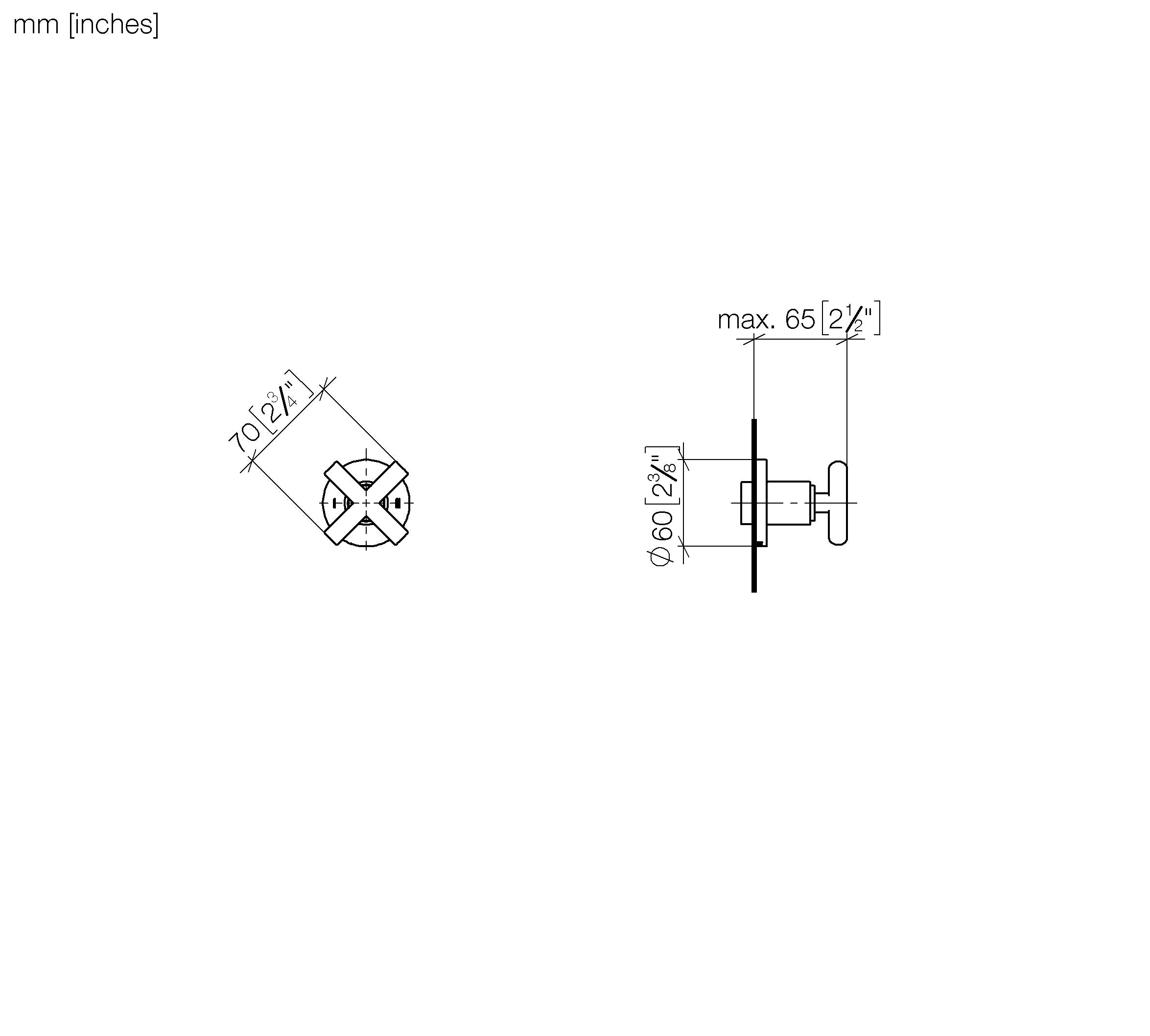 Tara Concealed Two Way Diverter Chrome II