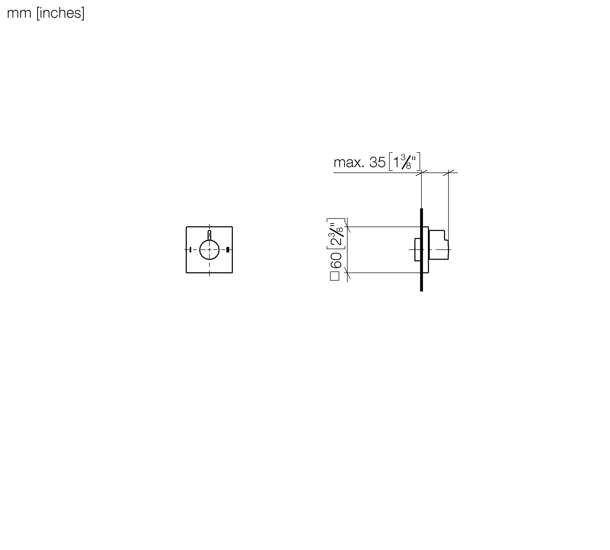 Symetrics Concealed Two Way Diverter Chrome II