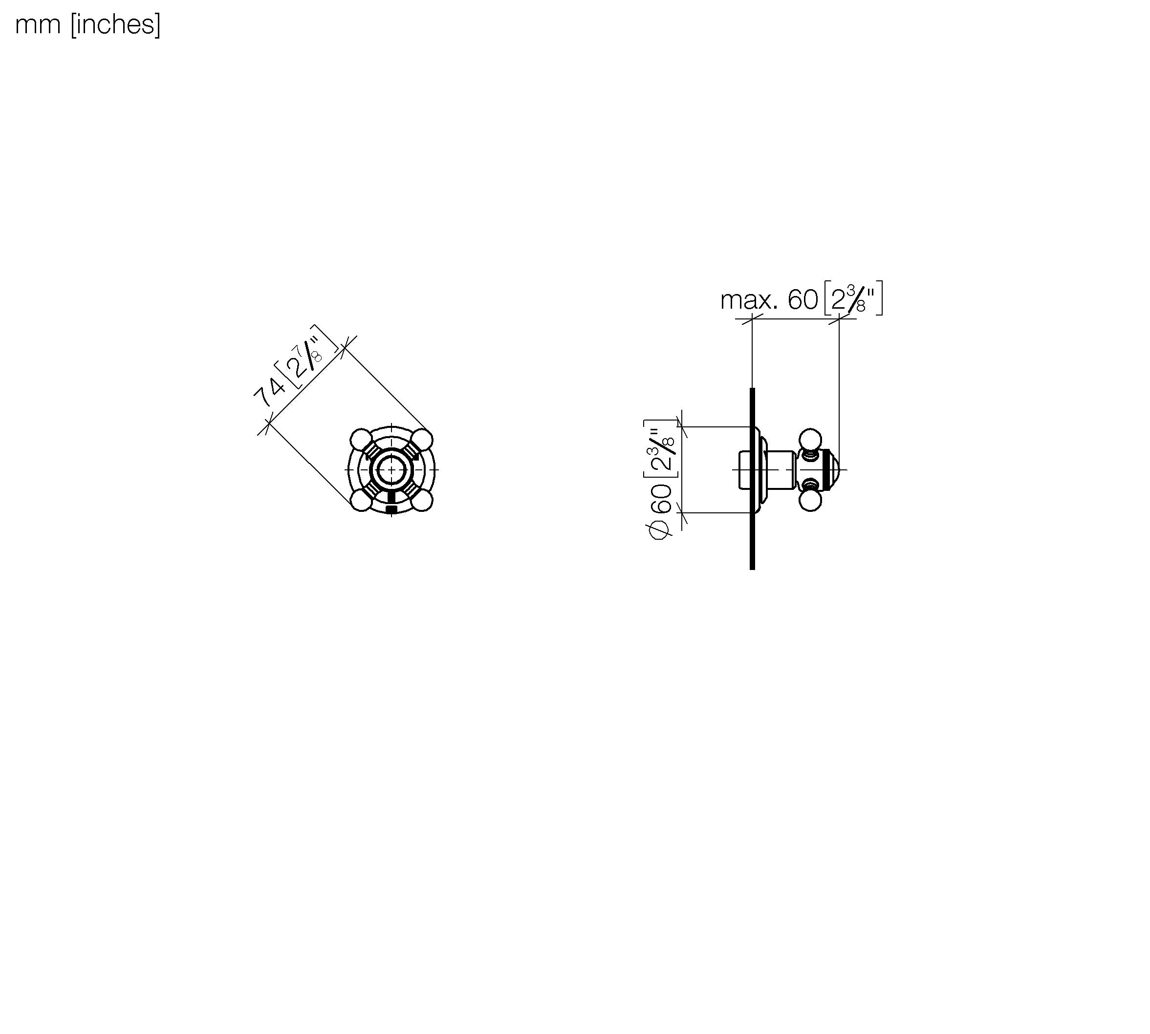 Madison Concealed Three Way Diverter Chrome