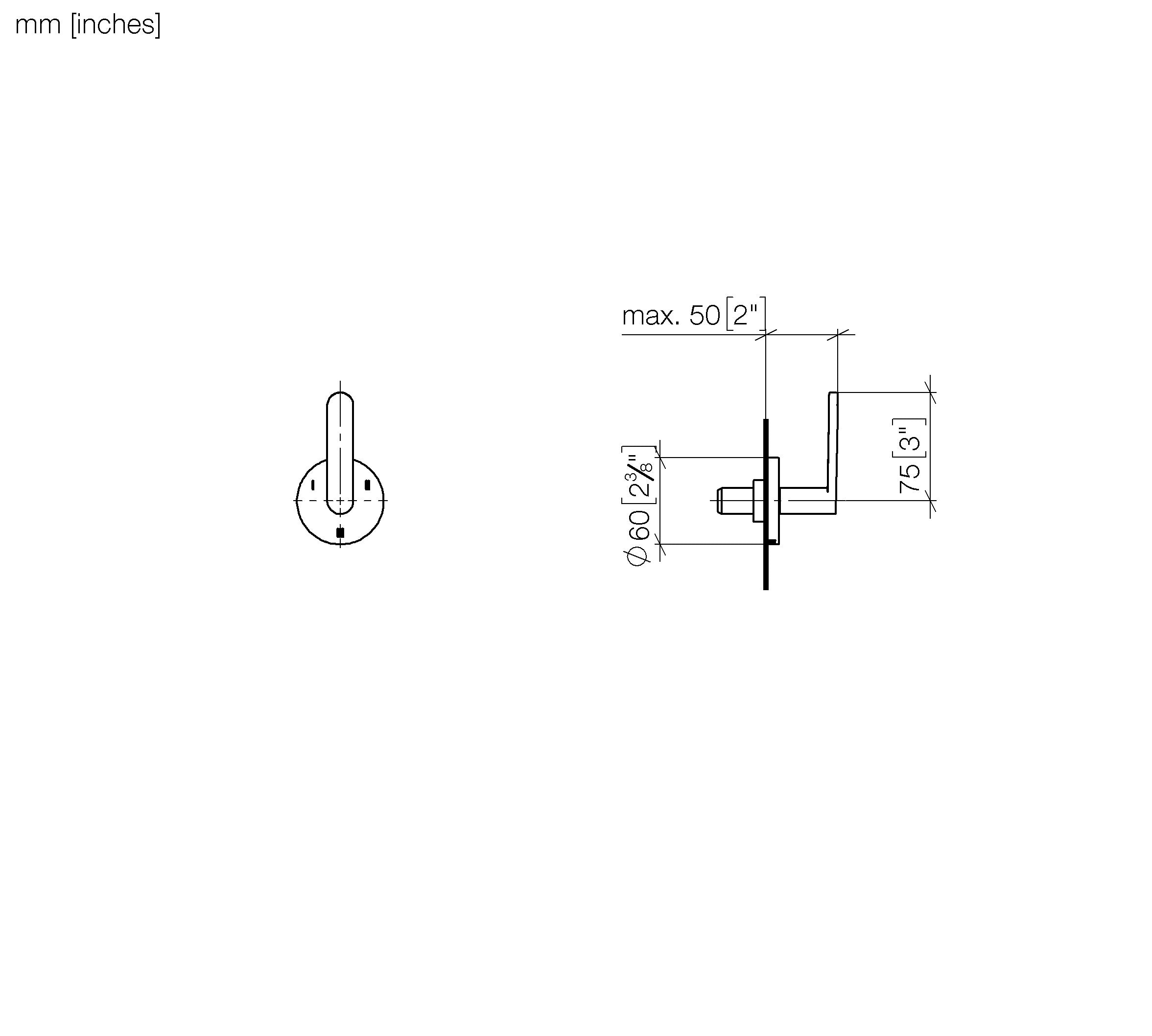 Meta Concealed Three Way Diverter Chrome