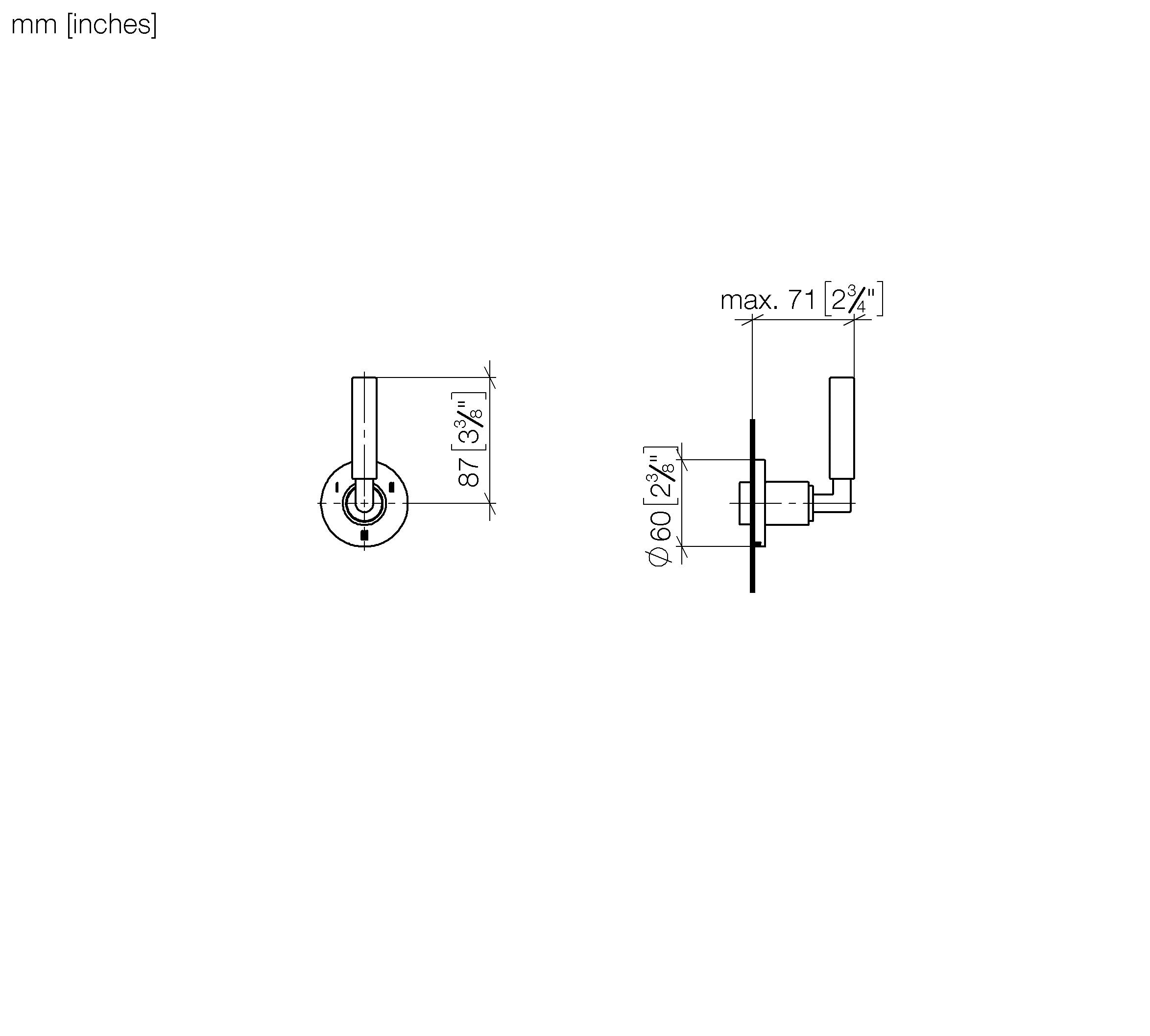 Tara Concealed Three Way Diverter Chrome