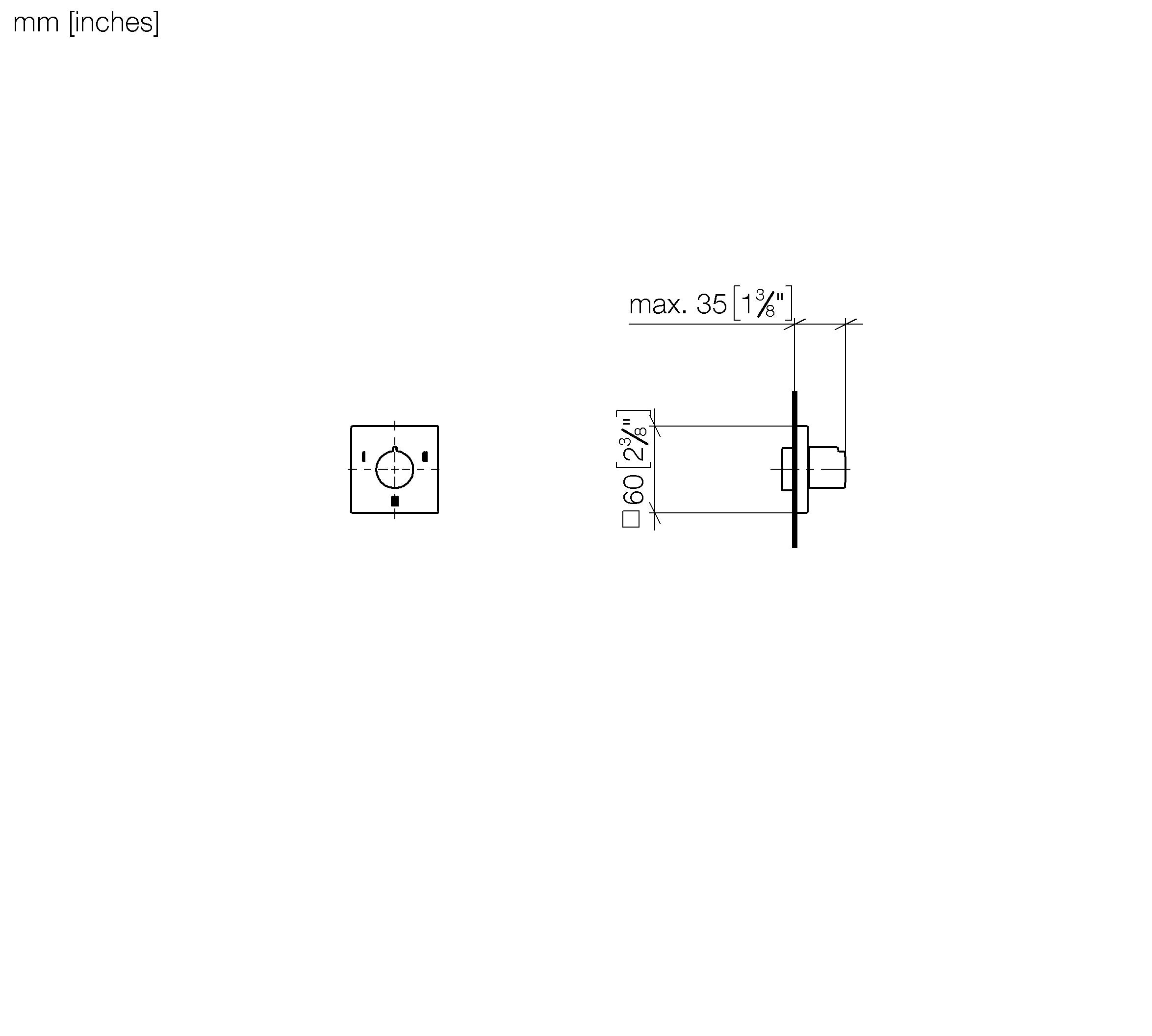 Symetrics Concealed Three Way Diverter Chrome
