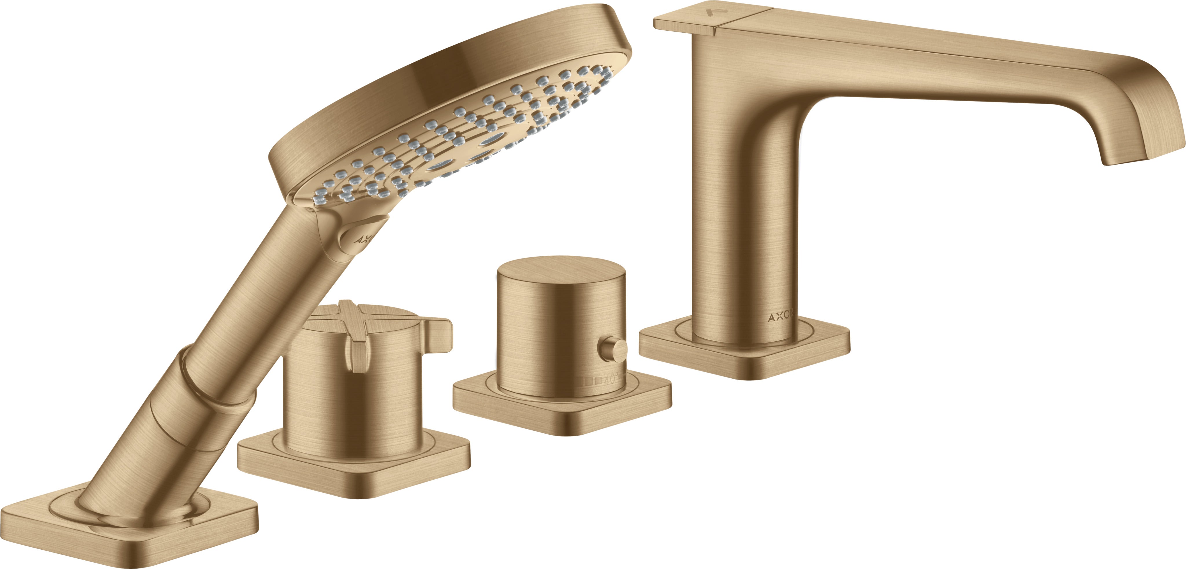 AXOR Citterio E 4-hole tile mounted thermostatic bath mixer