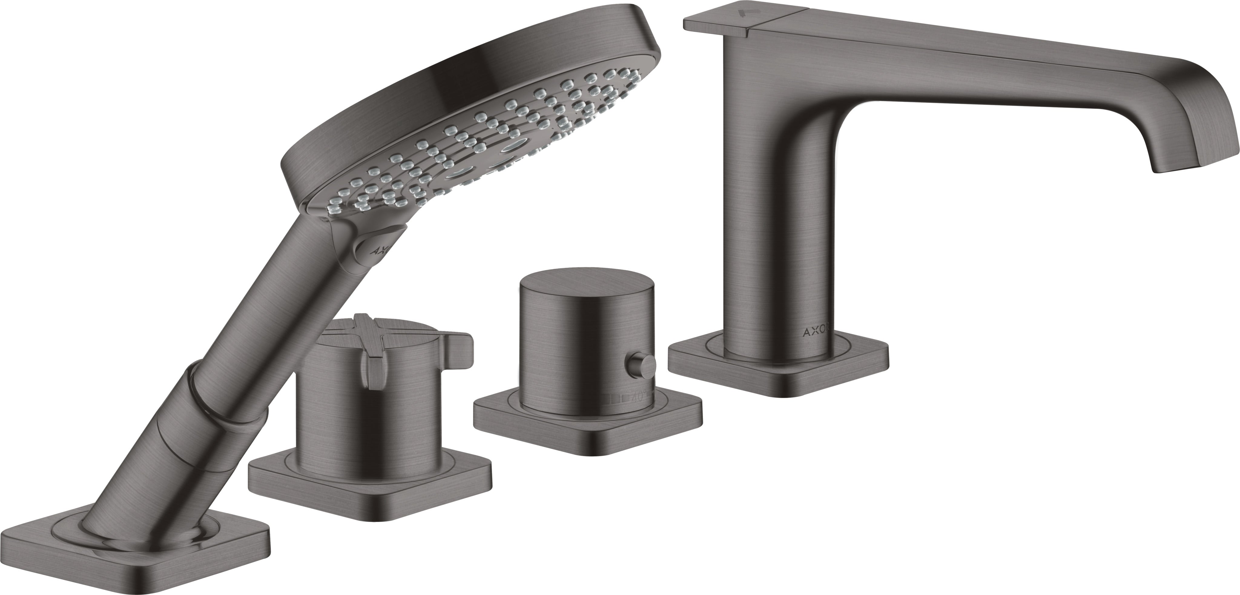 AXOR Citterio E 4-hole tile mounted thermostatic bath mixer