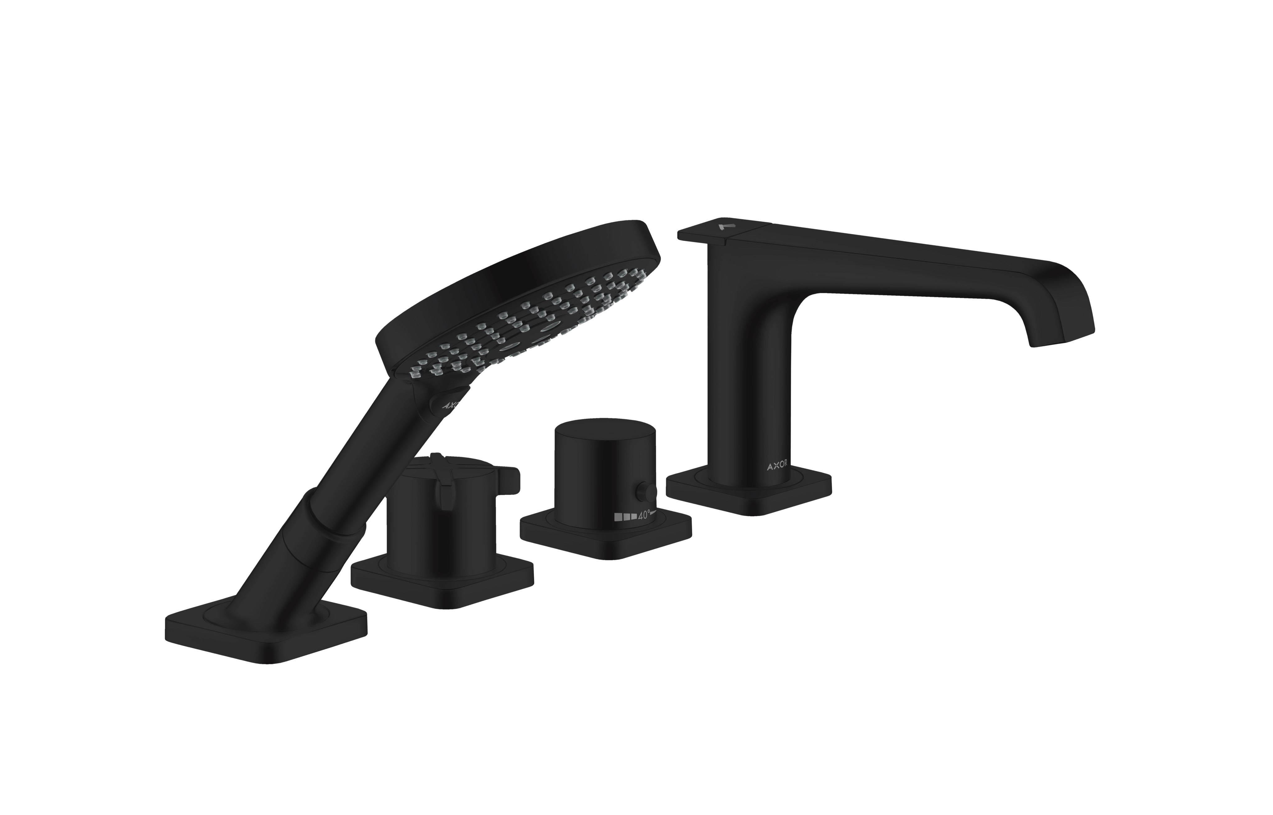 AXOR Citterio E 4-hole tile mounted thermostatic bath mixer