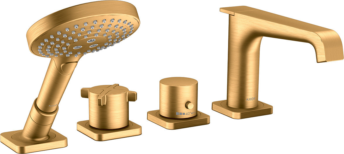 AXOR Citterio E 4-hole rim-mounted thermostatic bath mixer