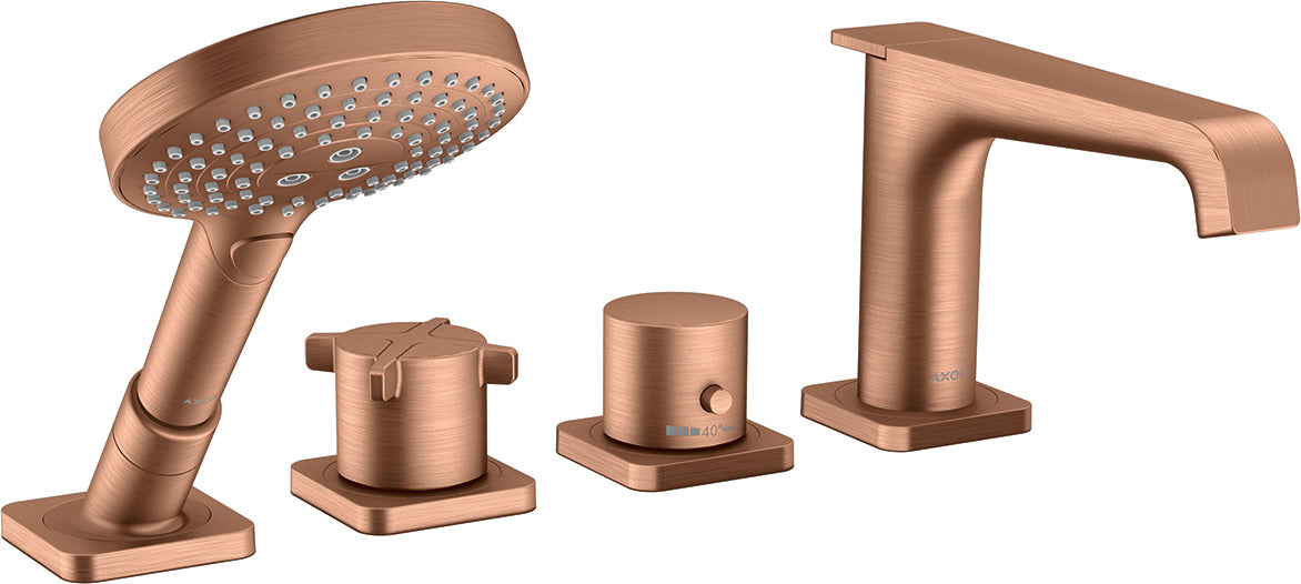 AXOR Citterio E 4-hole rim-mounted thermostatic bath mixer