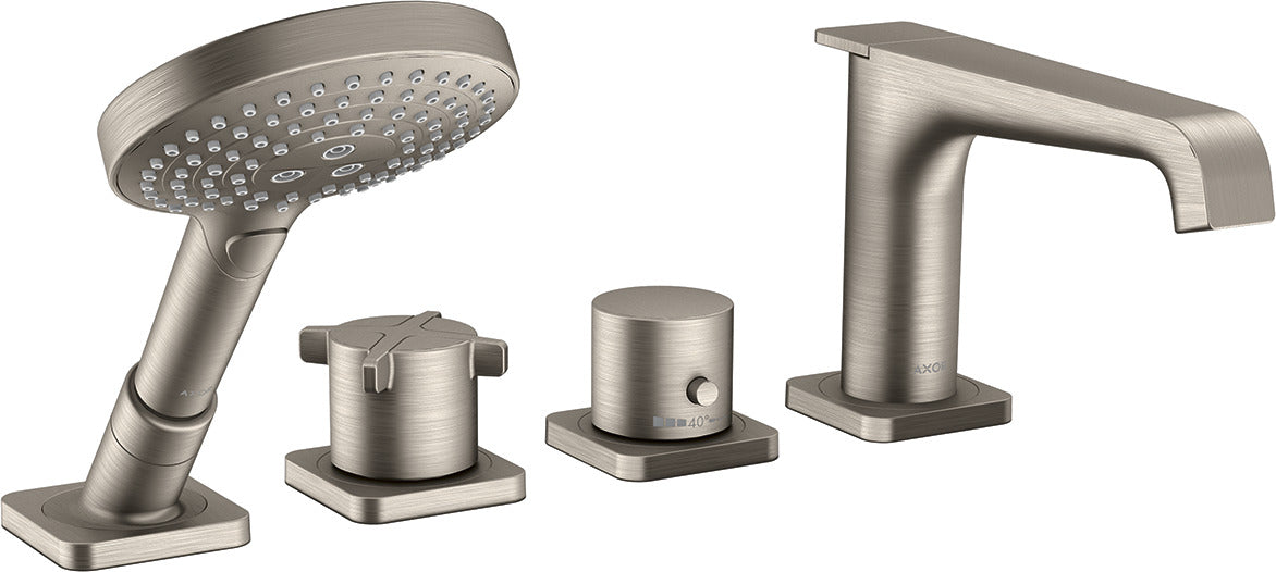 AXOR Citterio E 4-hole rim-mounted thermostatic bath mixer