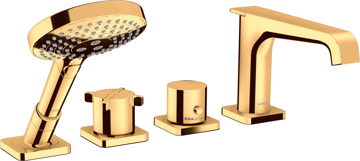 AXOR Citterio E 4-hole rim-mounted thermostatic bath mixer