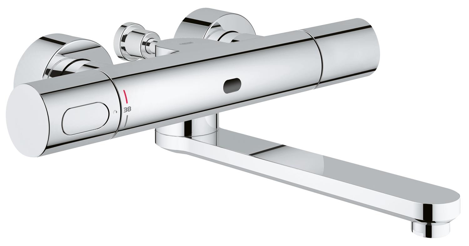 Eurosmart Cosmopolitan E Bluetooth Infra-red electronic thermostatic basin mixer, wall mounted