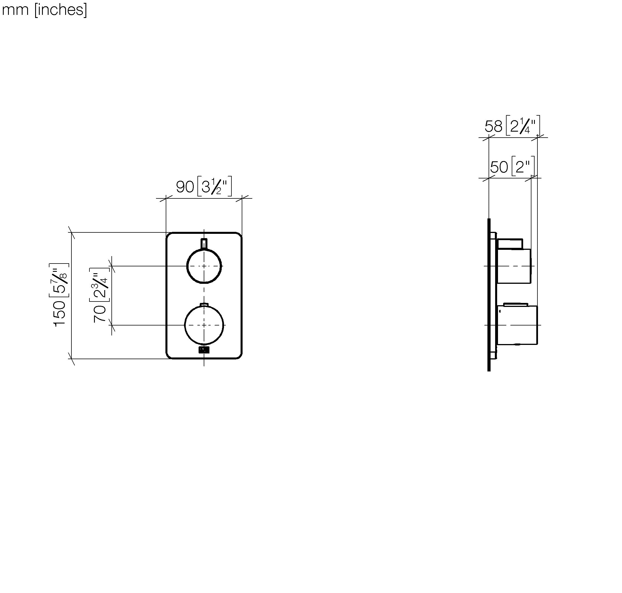 Lulu Concealed Thermostat With One Function Volume Control Chrome