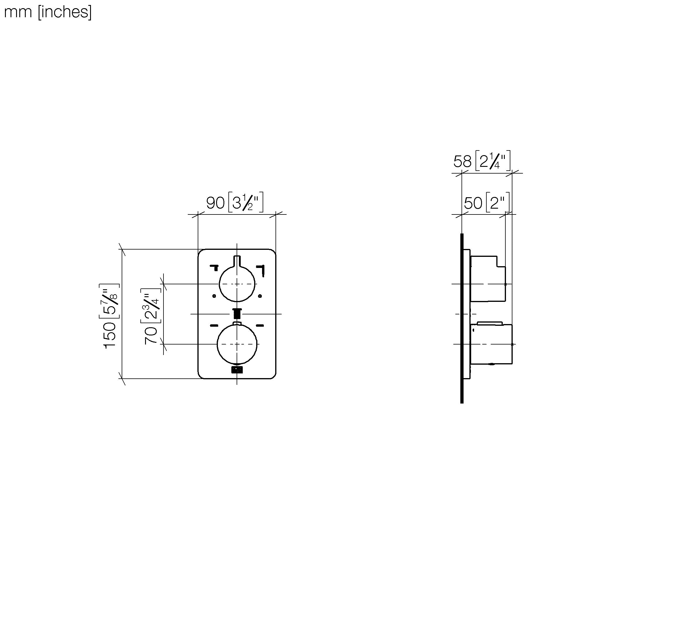 Lulu Concealed Thermostat With Three Function Volume Control Chrome