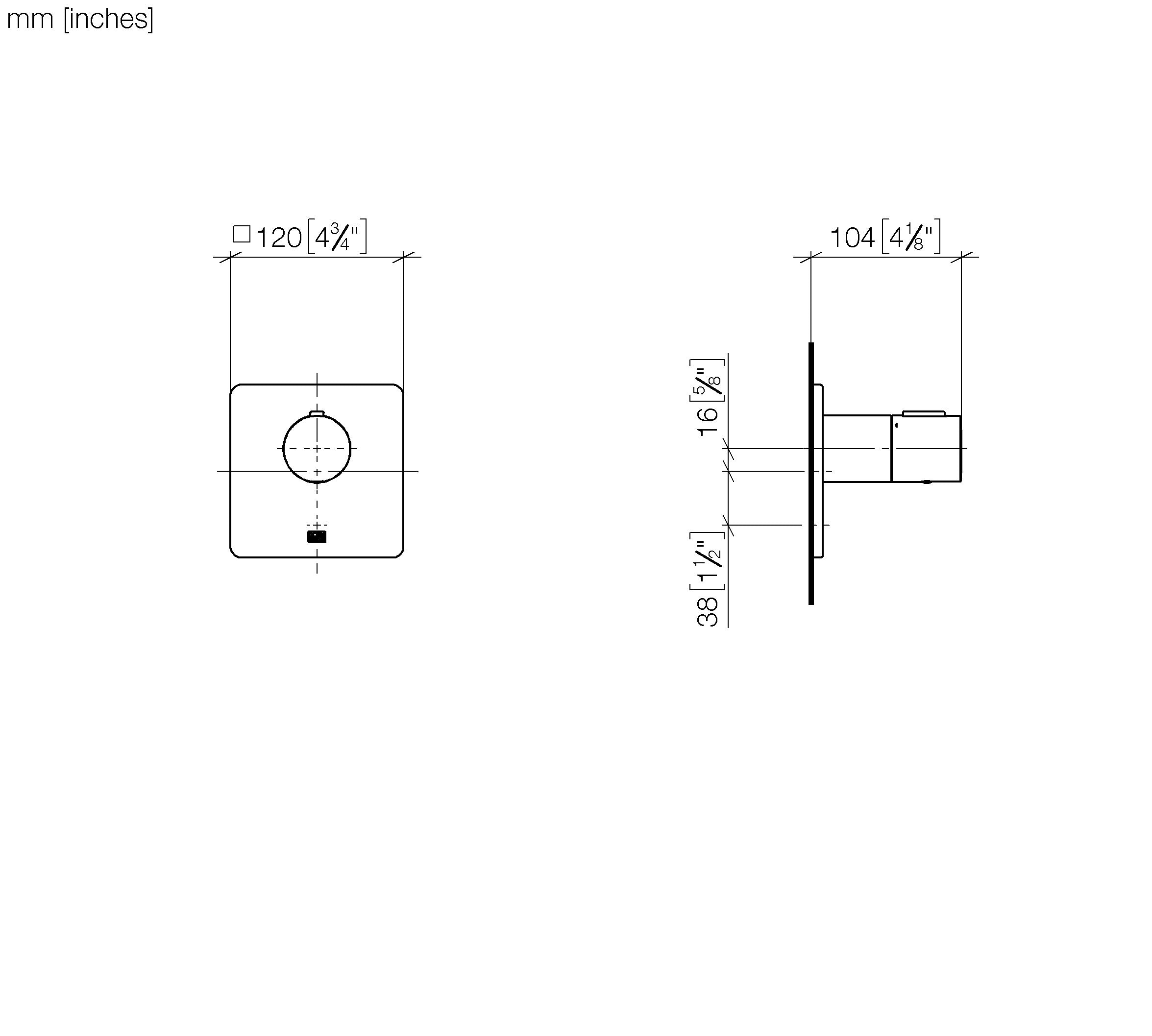 Lulu Xtool Concealed Thermostat Without Volume Control 1 2 Chrome