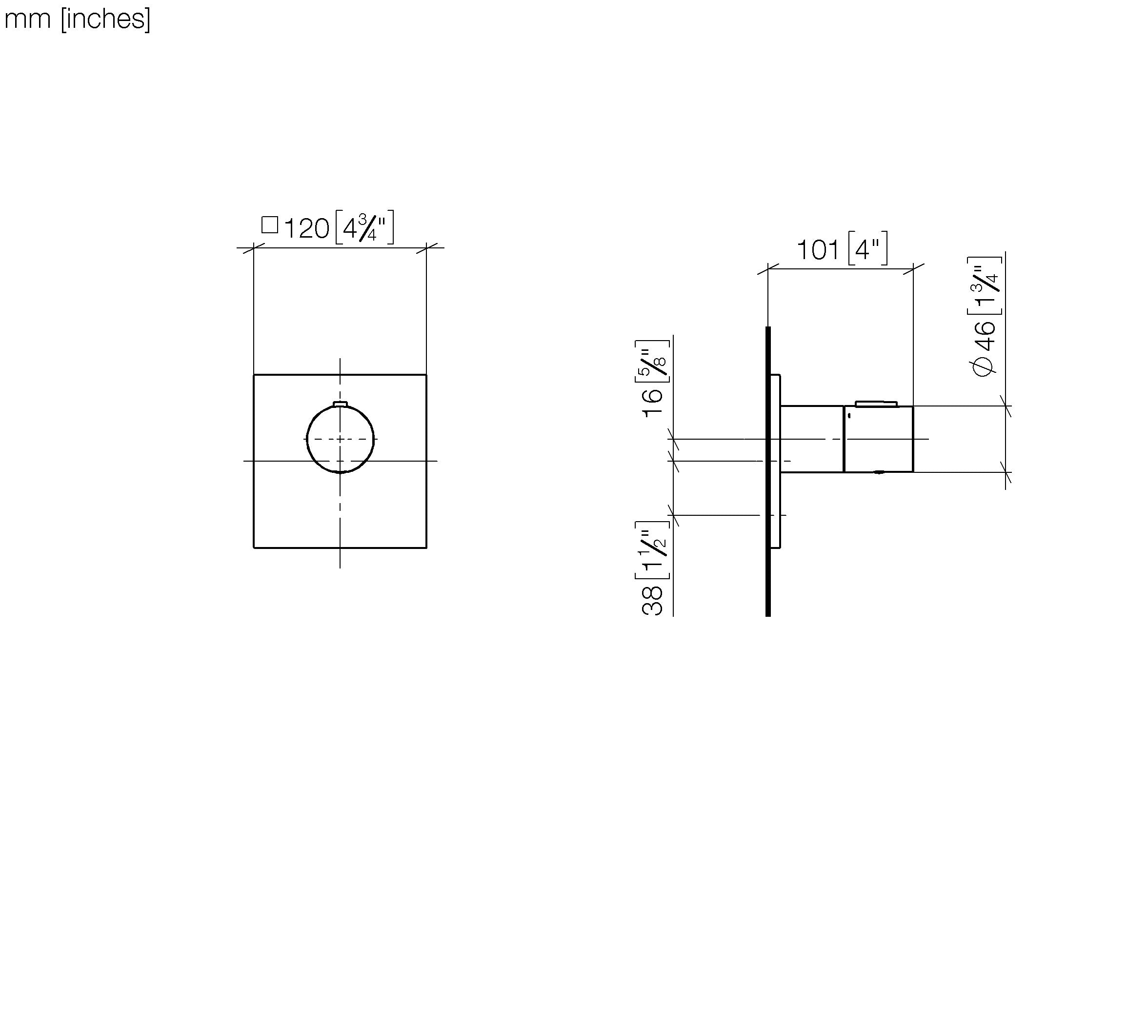 Xtool Concealed Thermostat Without Volume Control 1 2 Chrome