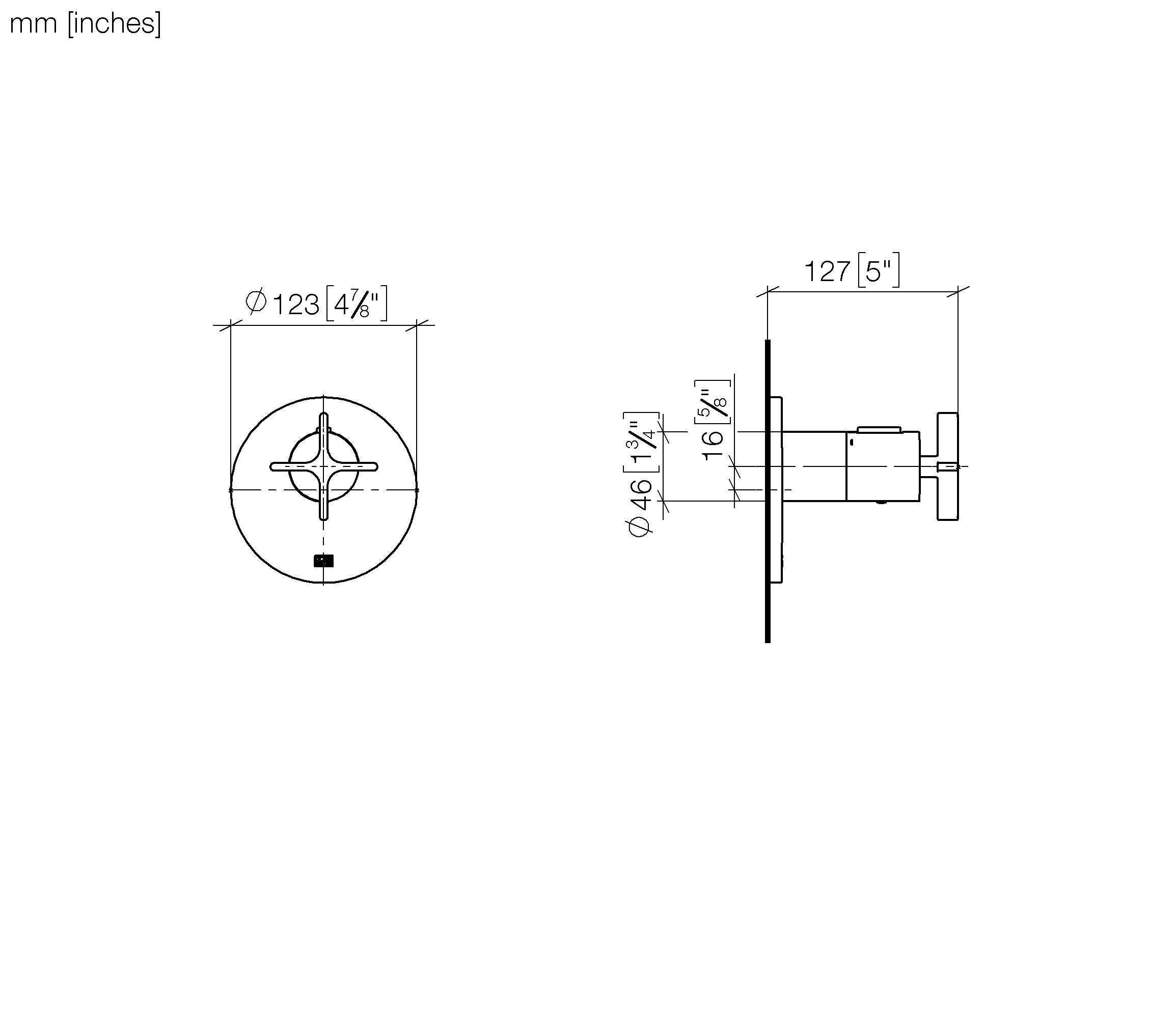 Vaia Xtool Concealed Thermostat Without Volume Control 1 2 Chrome