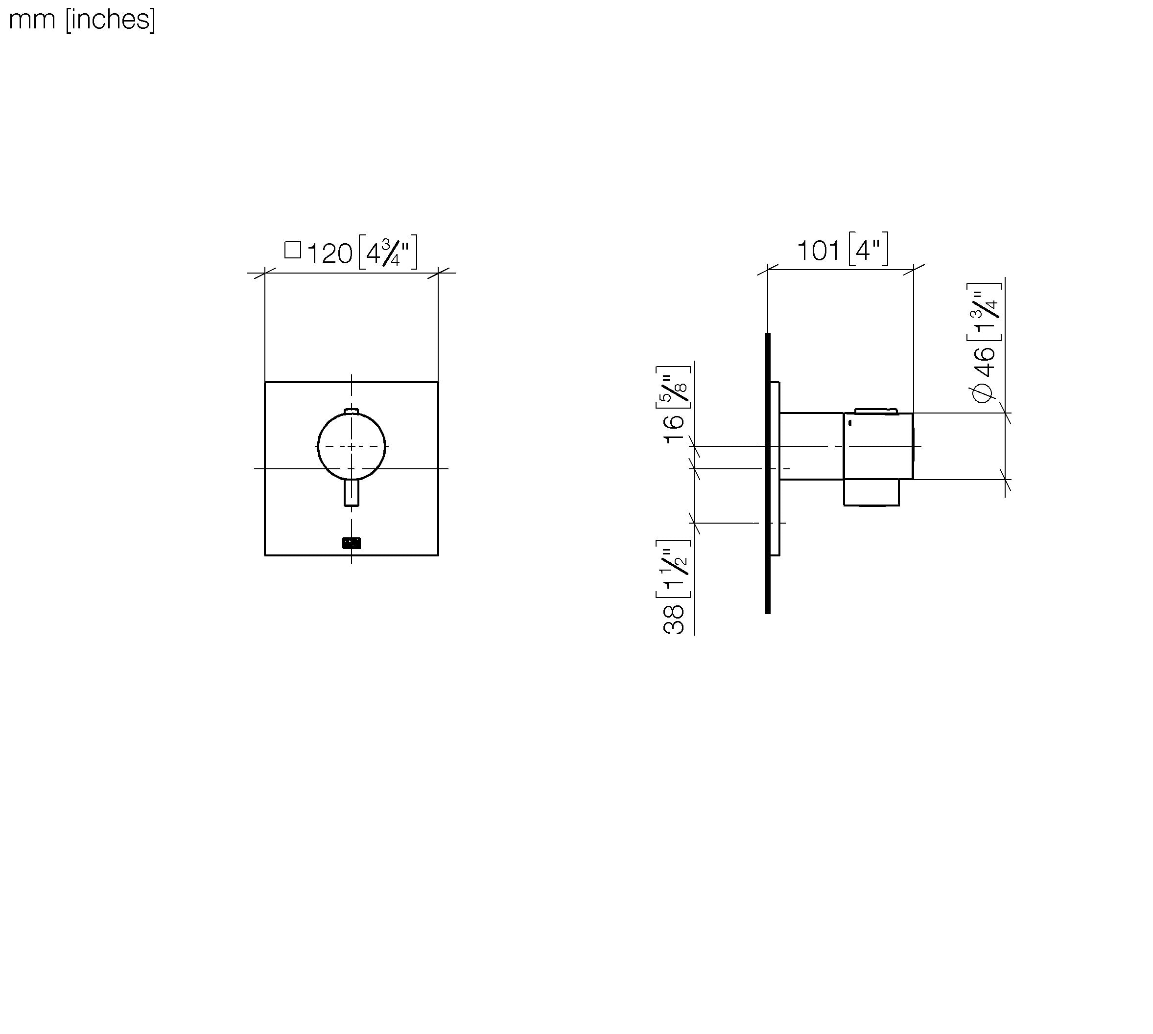 Xtool Concealed Thermostat Without Volume Control 1 2 Chrome III