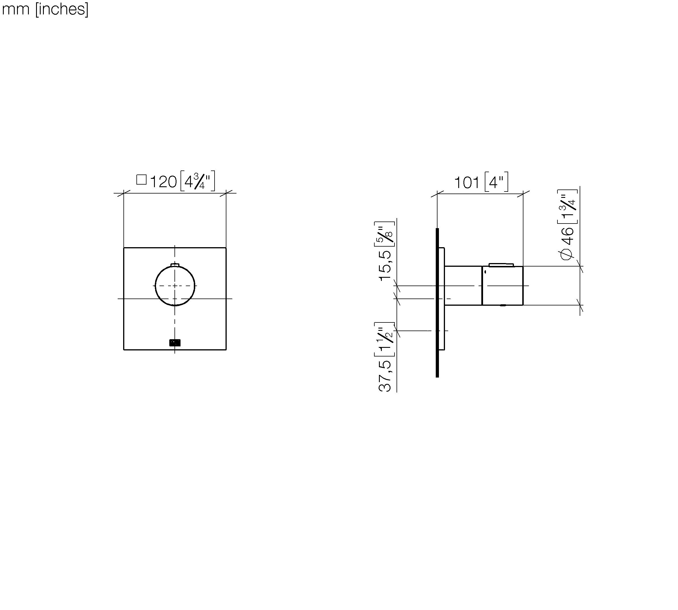 Xtool Concealed Thermostat Without Volume Control 3 4 Chrome