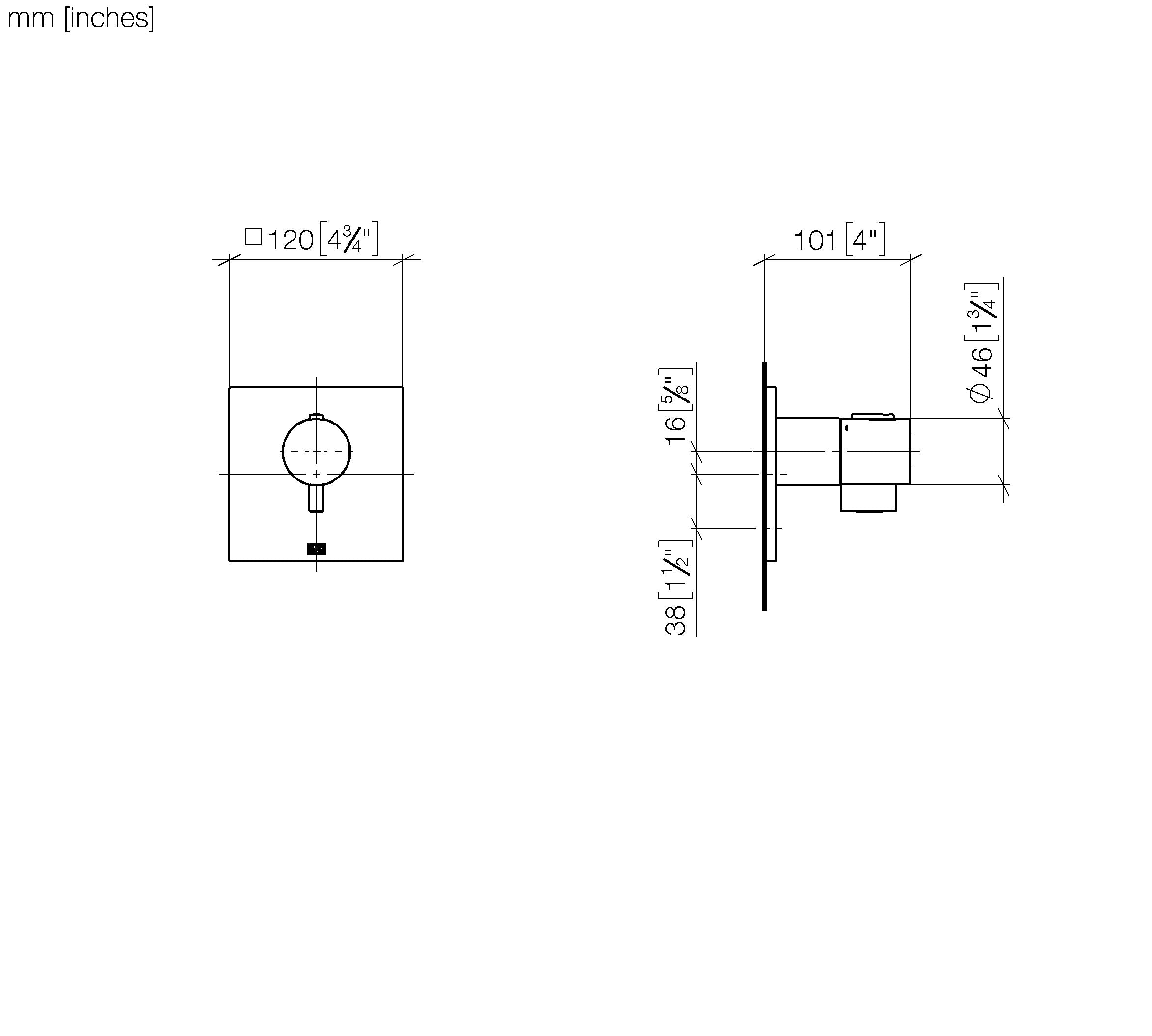Xtool Concealed Thermostat Without Volume Control 3 4 Chrome III