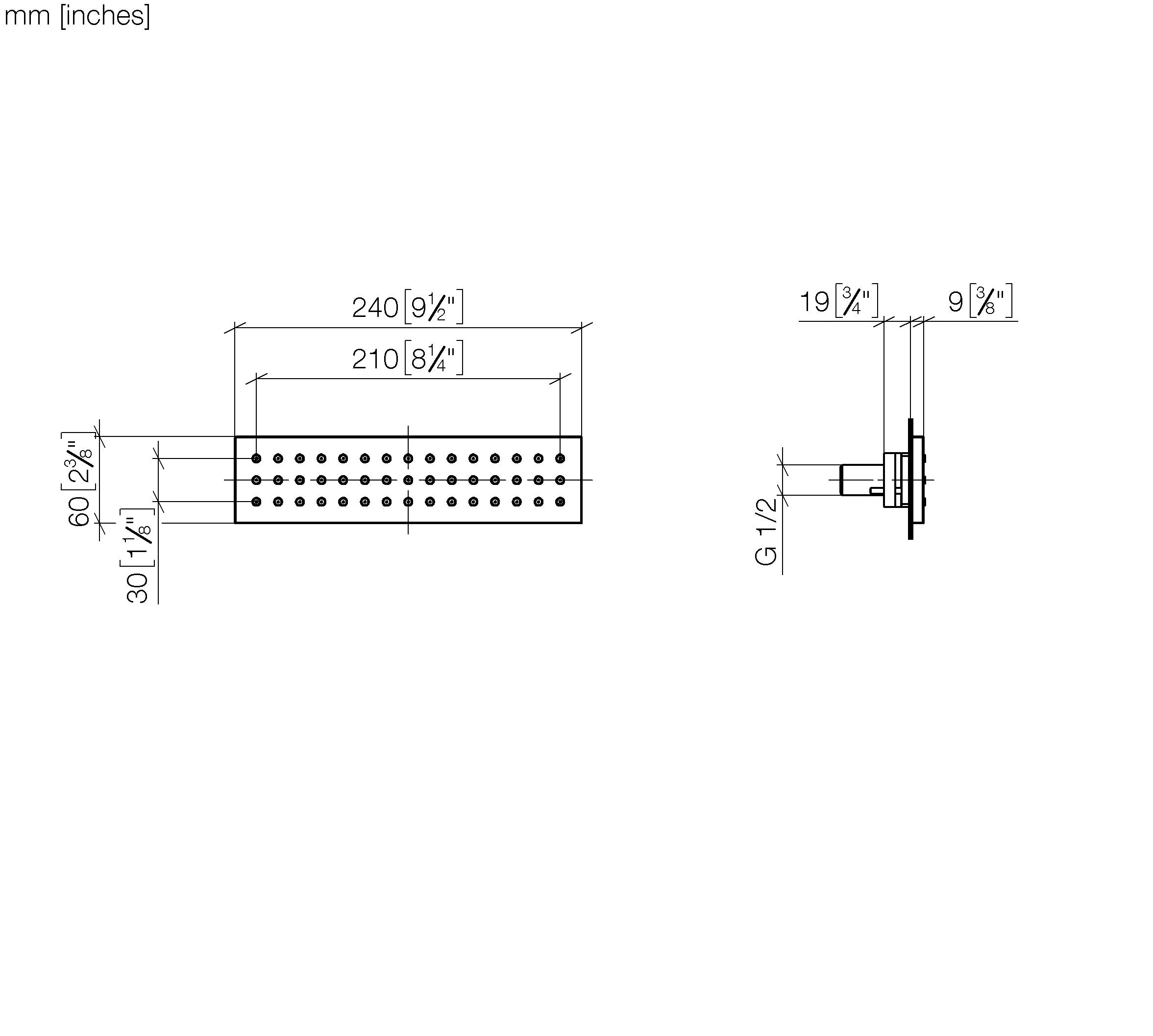 Water Bar Concealed Body Spray Flowreduce Chrome