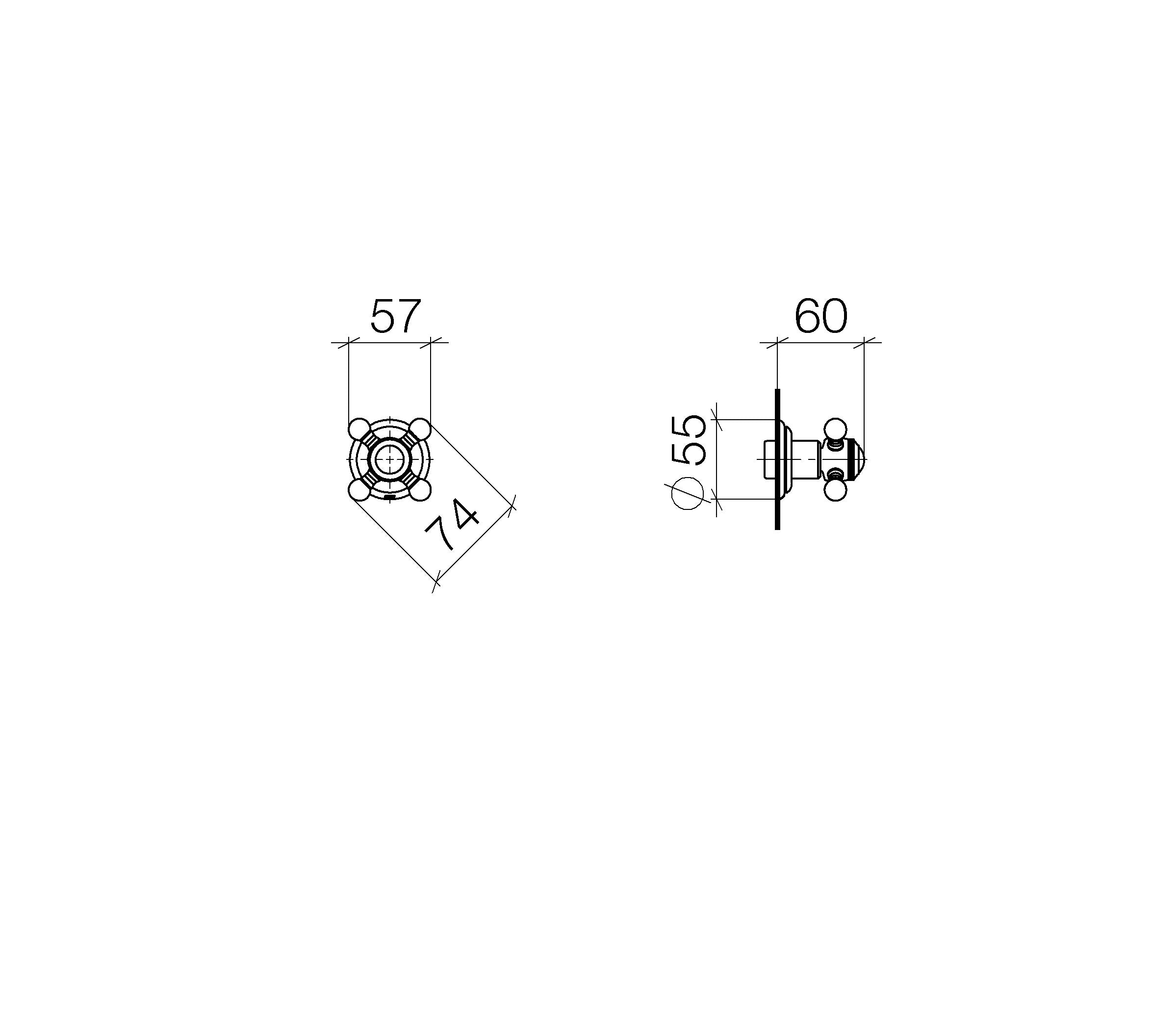 Madison Wall Valve Clockwise Closing 1 2 Chrome