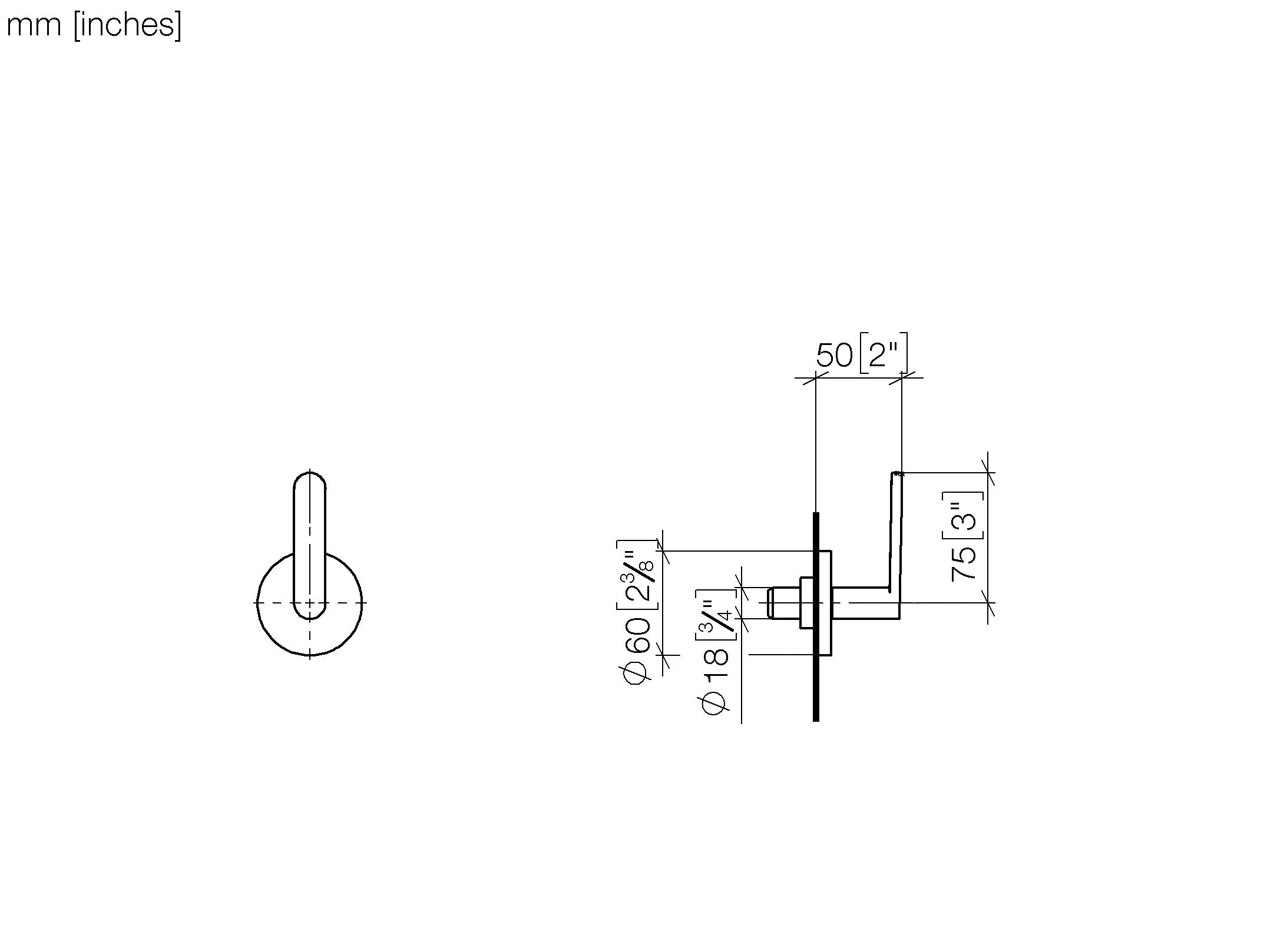 Meta Wall Valve Clockwise Closing 1 2 Chrome II
