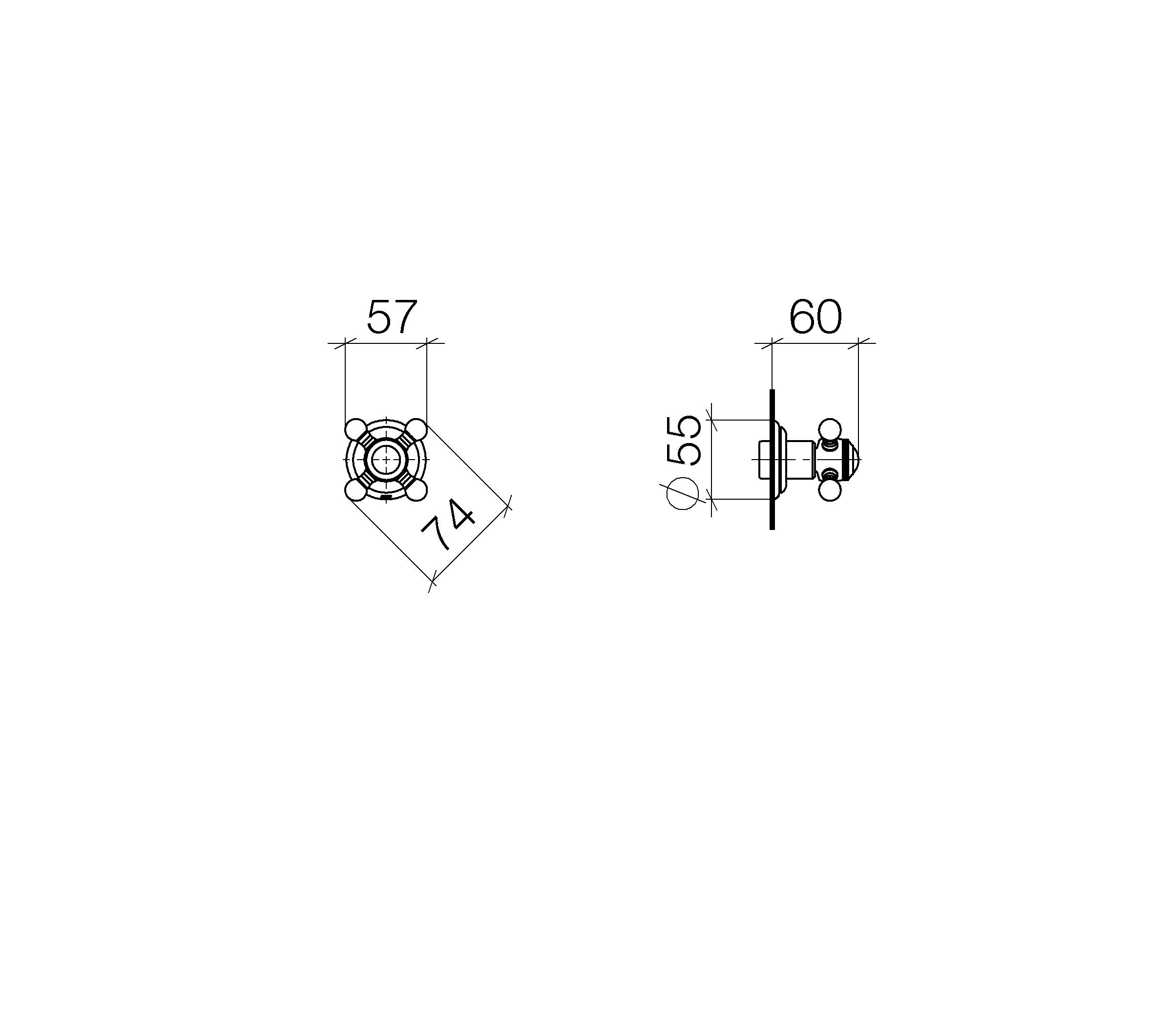 Madison Wall Valve Clockwise Closing 3 4 Chrome
